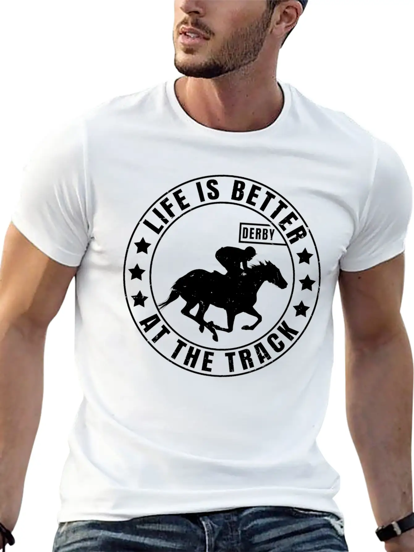 Horse Racing | Horse Race Derby Gift For Jockey Stylish Everyday T-Shirt – Unisex Basic Cotton Tee