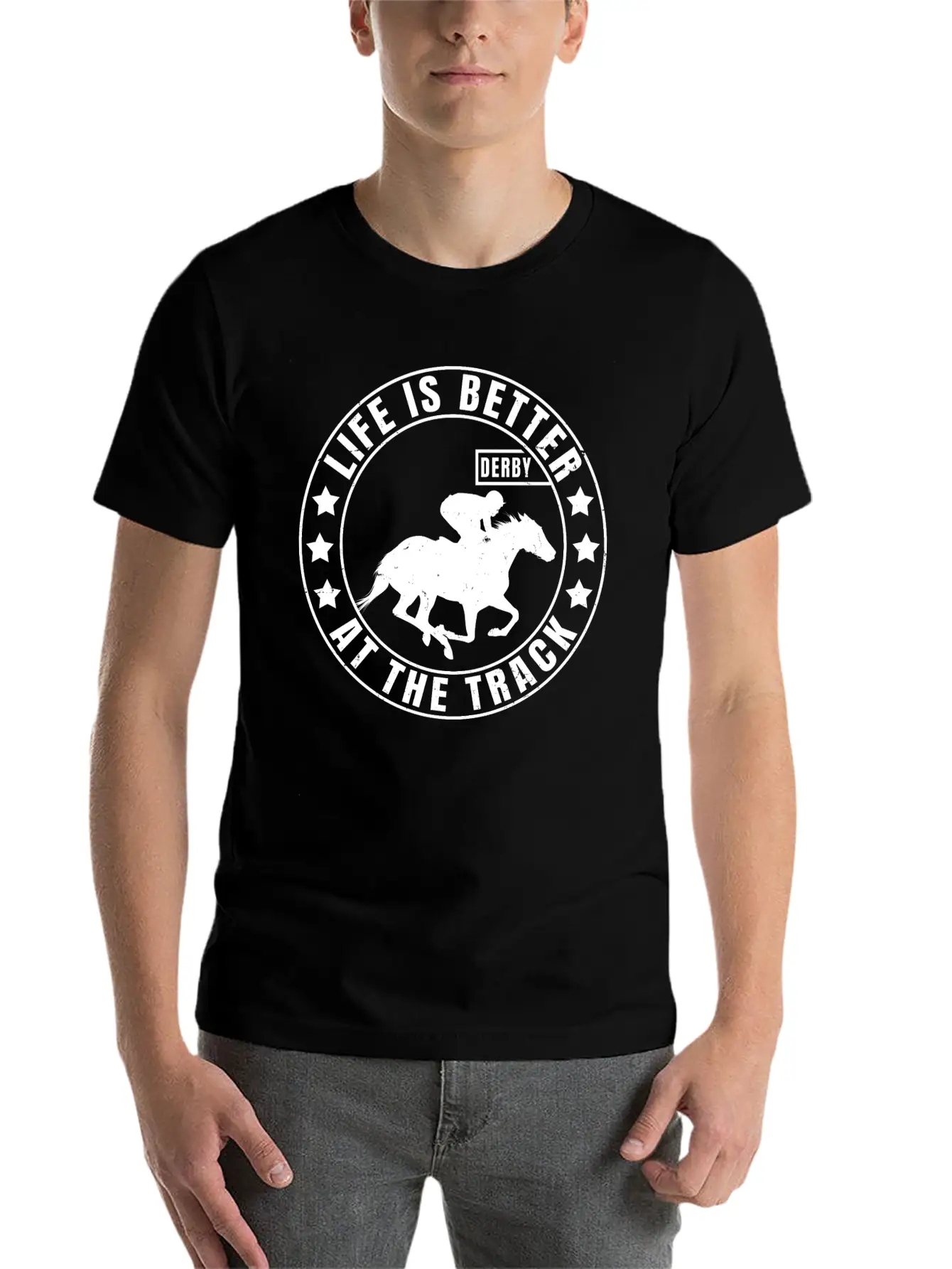 Horse Racing | Horse Race Derby Gift For Jockey Stylish Everyday T-Shirt – Unisex Basic Cotton Tee