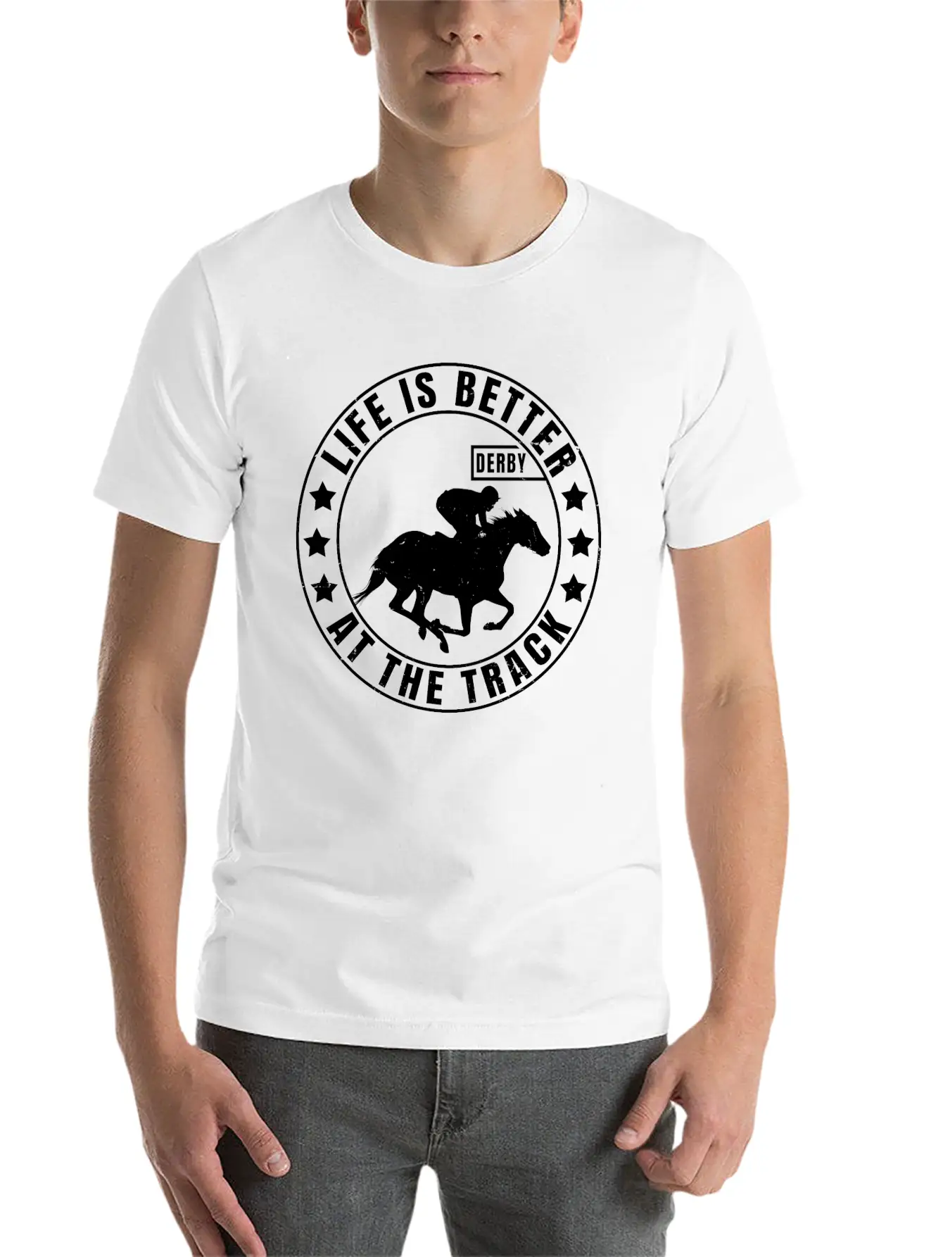 Horse Racing | Horse Race Derby Gift For Jockey Stylish Everyday T-Shirt – Unisex Basic Cotton Tee