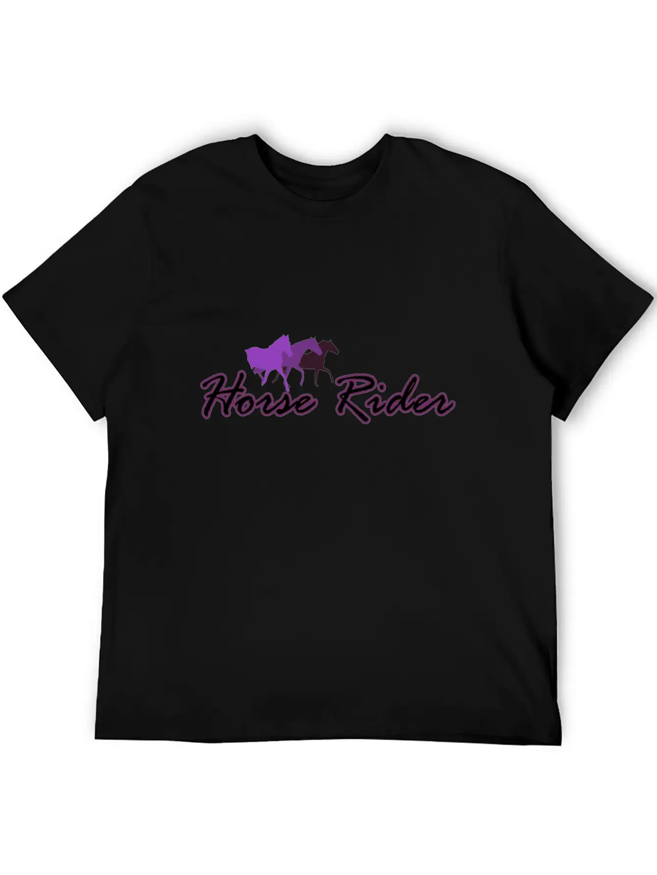 Horse Rider Unisex Short Sleeve Soft Cotton T-Shirt – Casual Everyday Wear