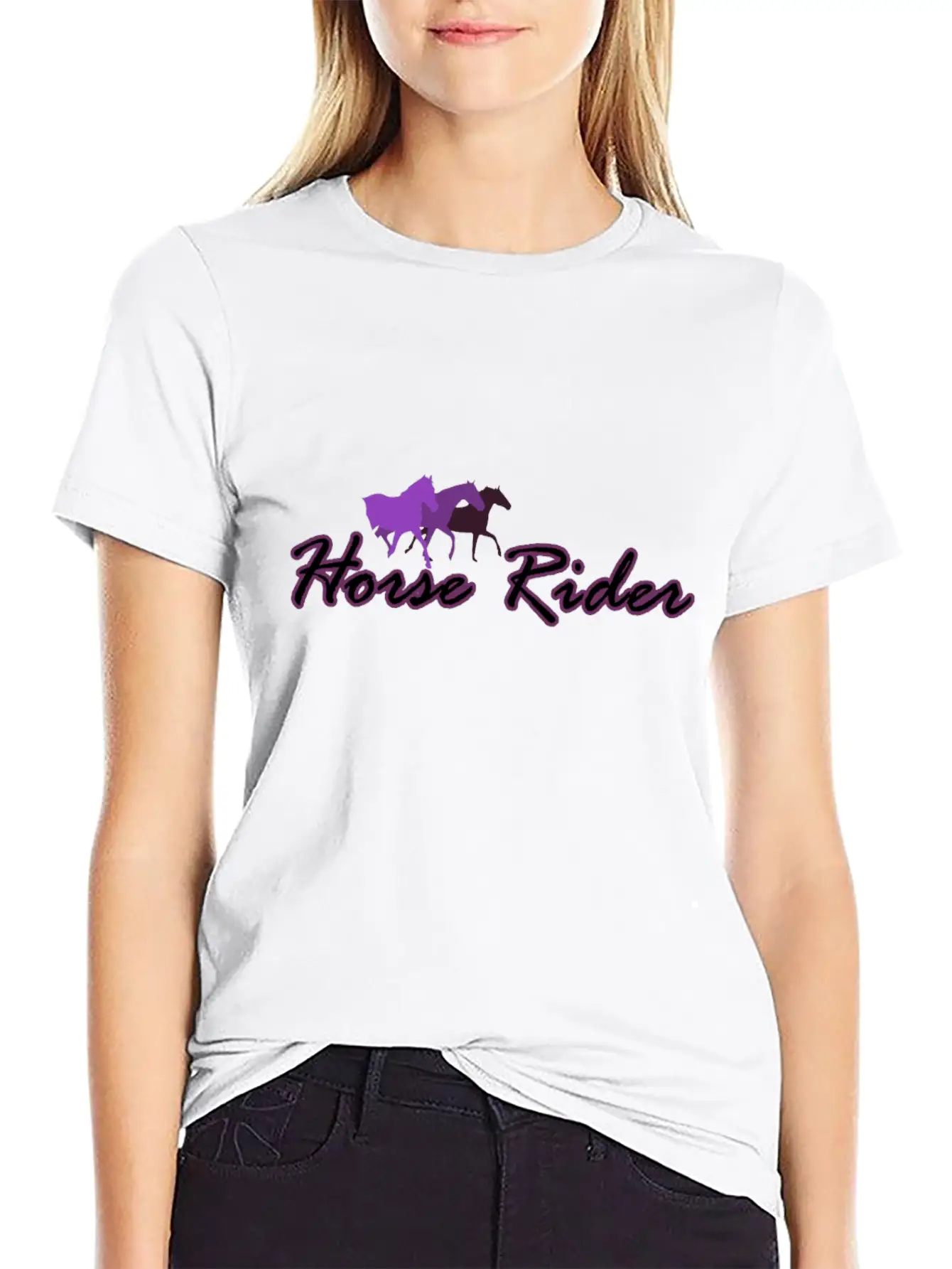 Horse Rider Unisex Short Sleeve Soft Cotton T-Shirt – Casual Everyday Wear