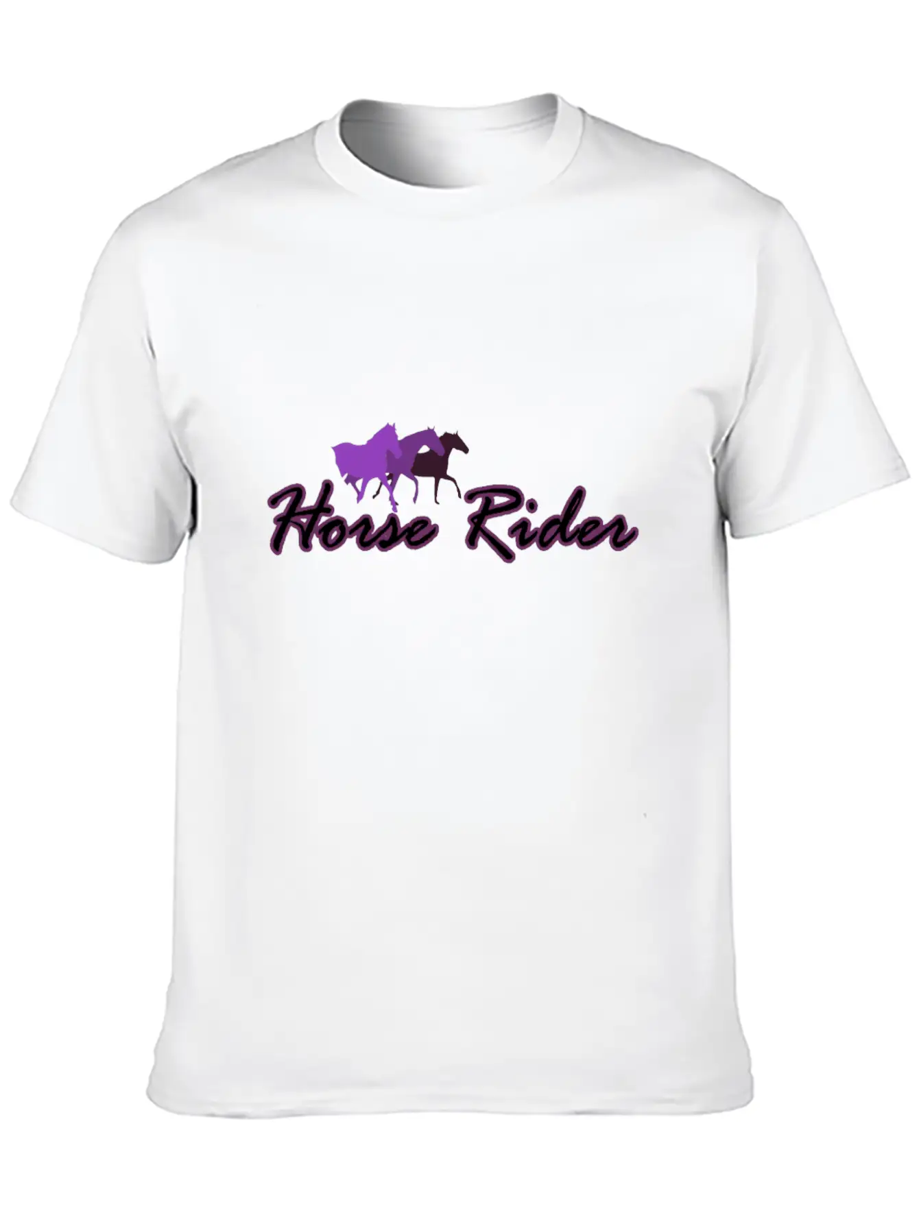 Horse Rider Unisex Short Sleeve Soft Cotton T-Shirt – Casual Everyday Wear