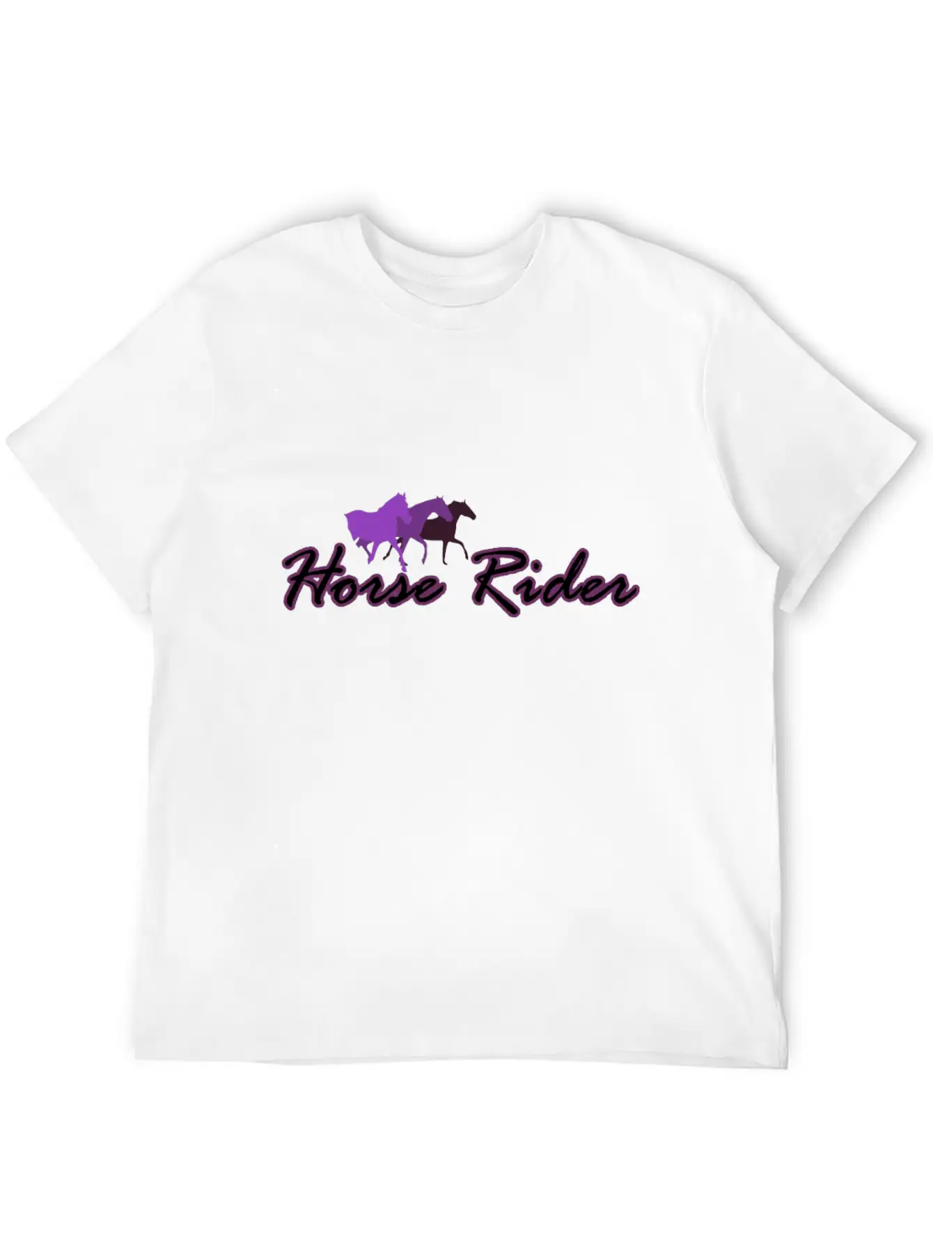 Horse Rider Unisex Short Sleeve Soft Cotton T-Shirt – Casual Everyday Wear