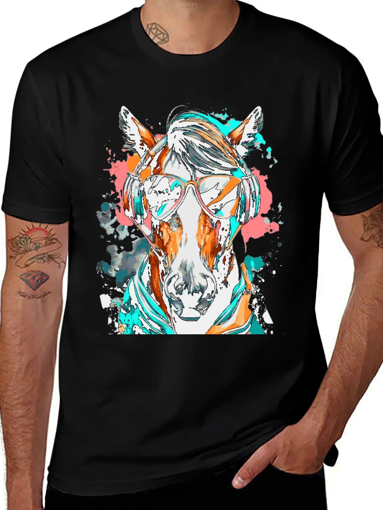 Horse Riding - Cute Horse Head - Equestrian Sports Unisex Casual T-Shirt – Clean Design For Daily Comfort