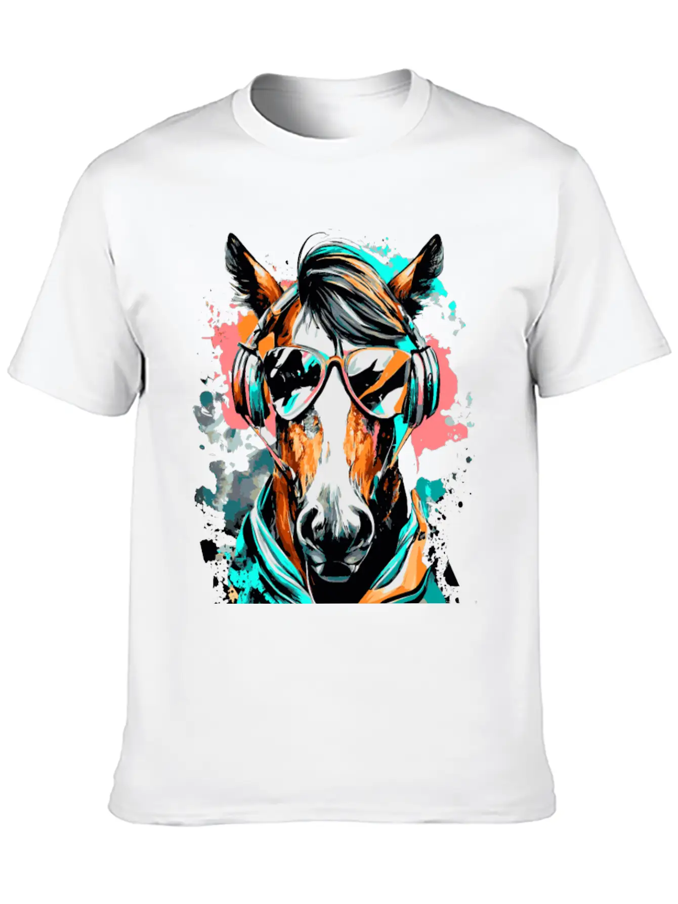 Horse Riding - Cute Horse Head - Equestrian Sports Unisex Casual T-Shirt – Clean Design For Daily Comfort