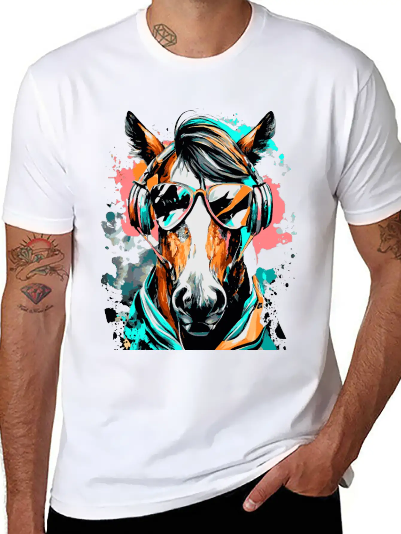 Horse Riding - Cute Horse Head - Equestrian Sports Unisex Casual T-Shirt – Clean Design For Daily Comfort