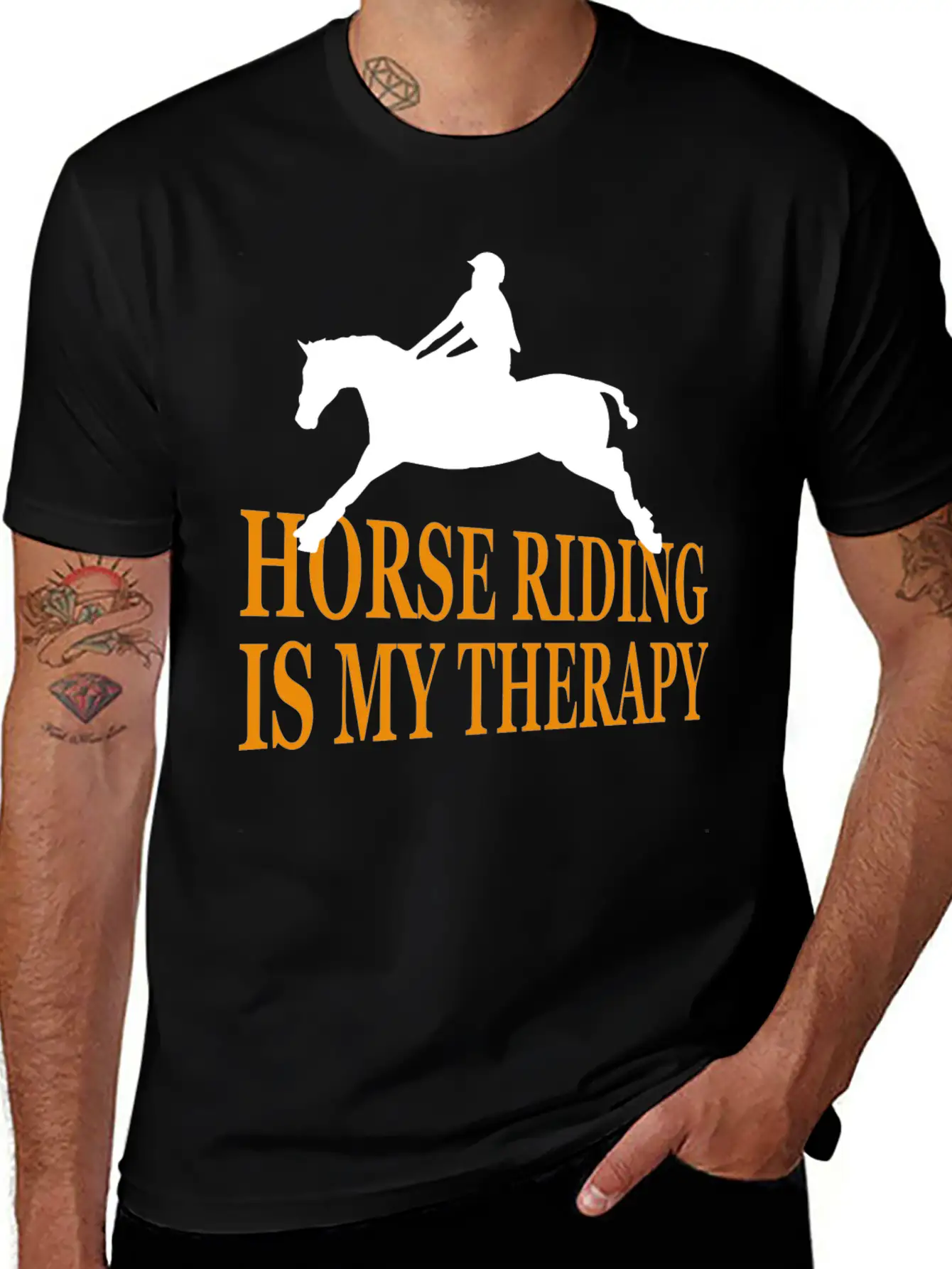 Horse, Riding, Horses Unisex Casual T-Shirt – Clean Design For Daily Comfort