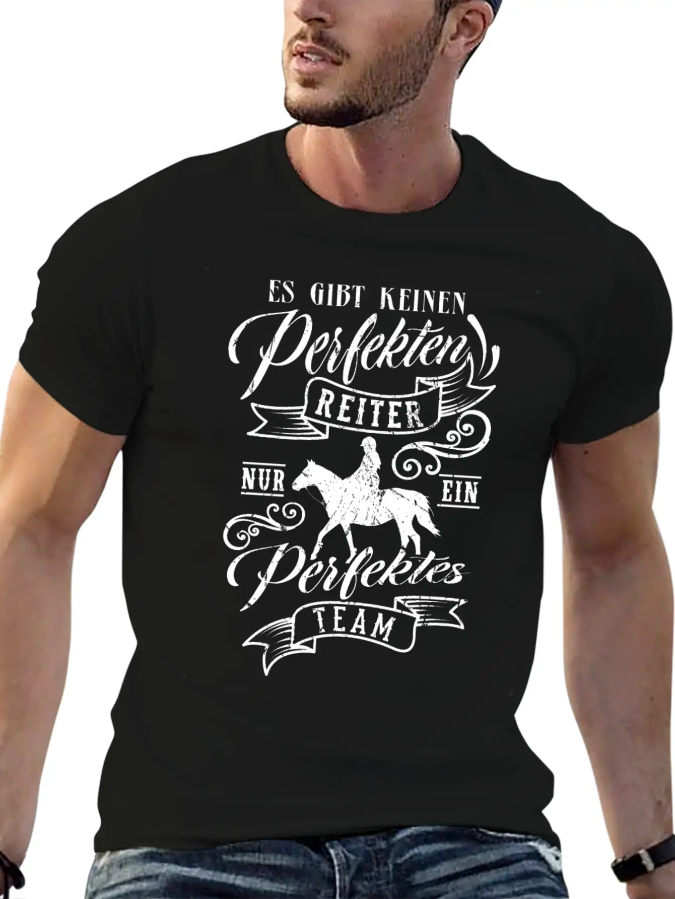 Horse Saying PERFECT TEAM Horse Girls Gift Comfortable Minimalist Graphic Tee – Summer Style Essential
