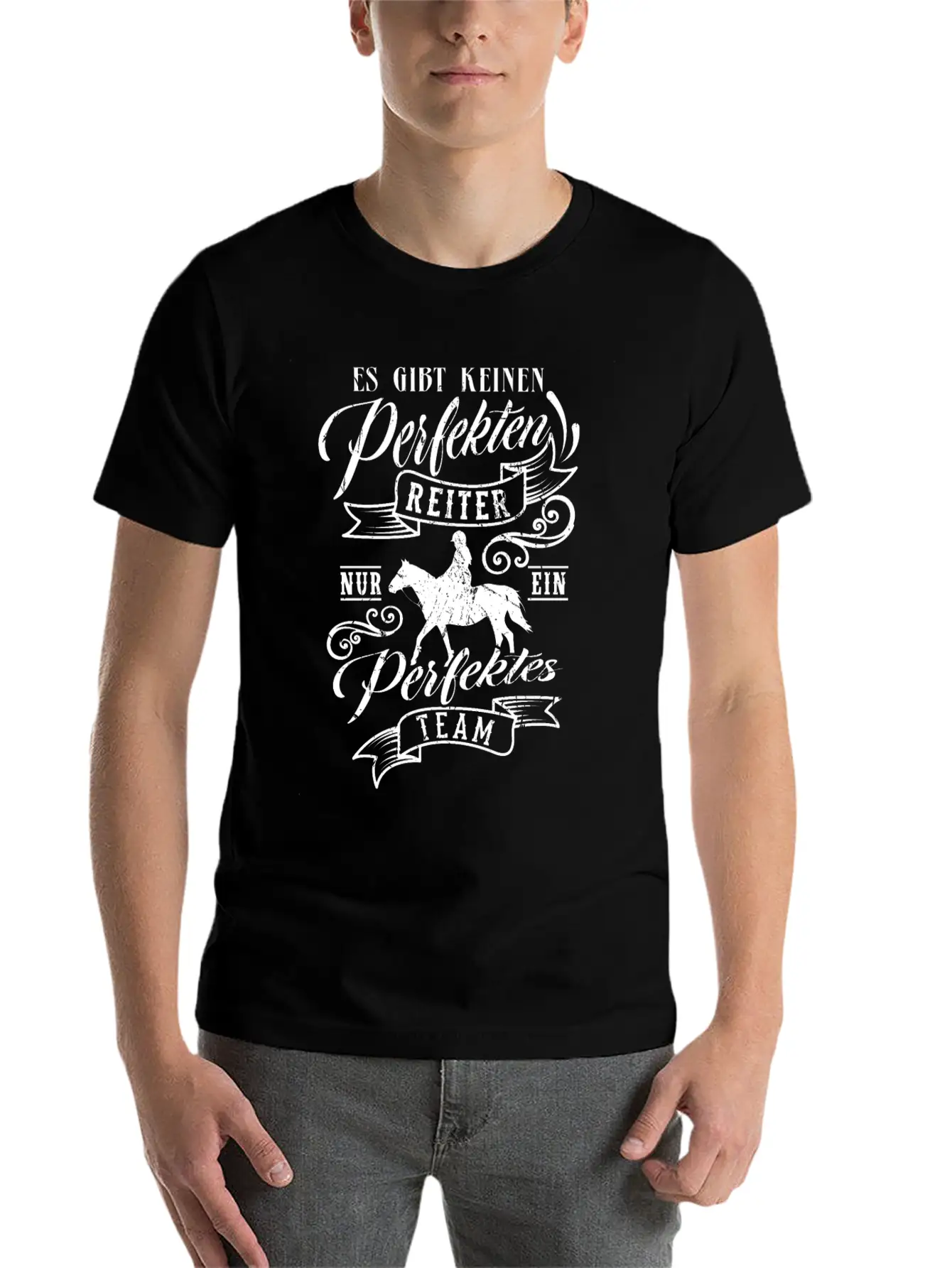 Horse Saying PERFECT TEAM Horse Girls Gift Comfortable Minimalist Graphic Tee – Summer Style Essential
