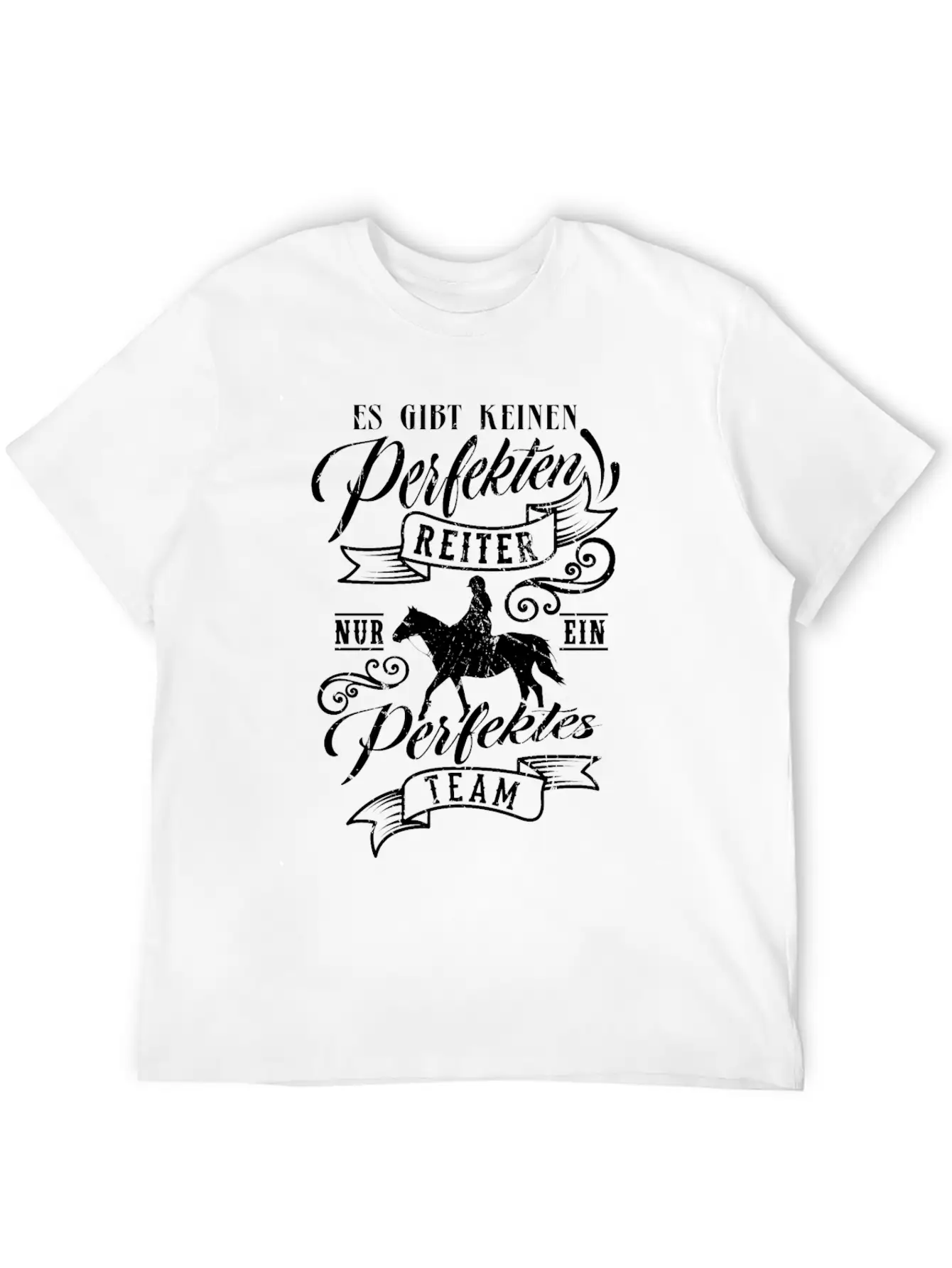 Horse Saying PERFECT TEAM Horse Girls Gift Comfortable Minimalist Graphic Tee – Summer Style Essential