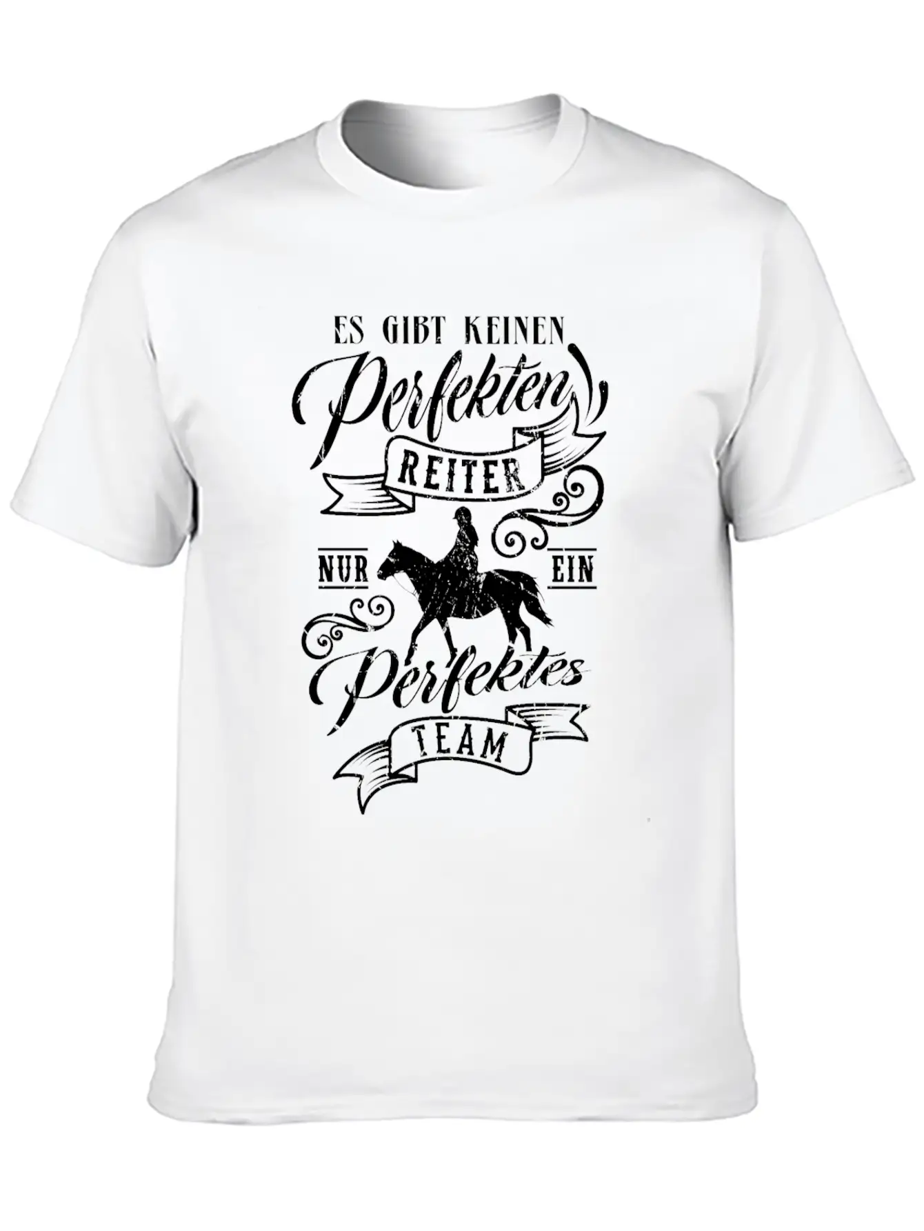 Horse Saying PERFECT TEAM Horse Girls Gift Comfortable Minimalist Graphic Tee – Summer Style Essential
