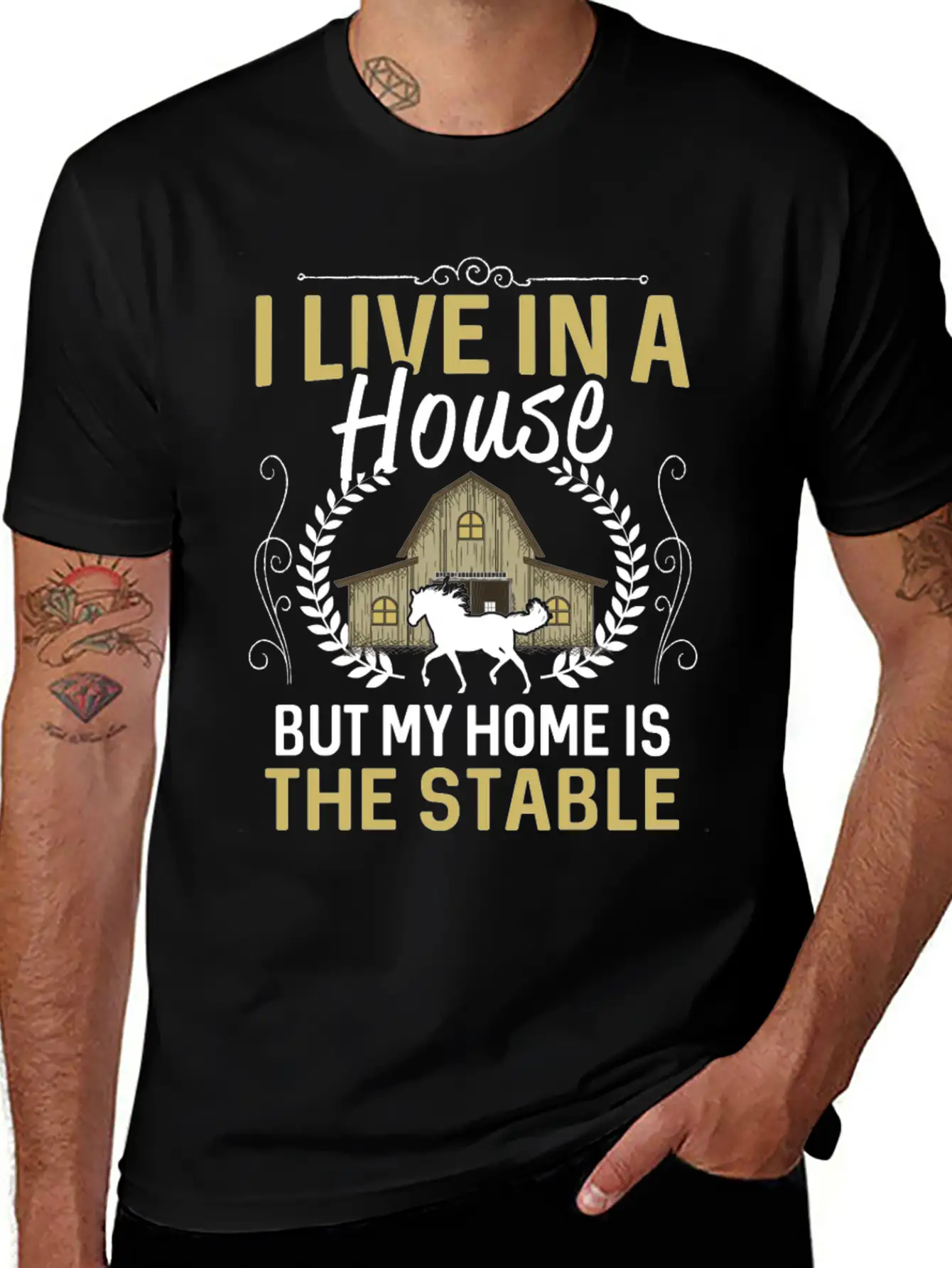 Horse Shirt - Horse Riding - Equestrian - Stable Stylish Everyday T-Shirt – Unisex Basic Cotton Tee