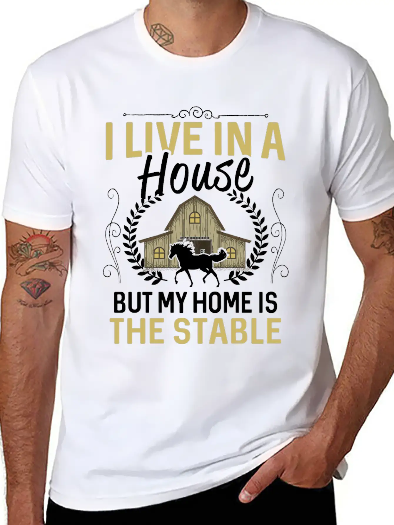 Horse Shirt - Horse Riding - Equestrian - Stable Stylish Everyday T-Shirt – Unisex Basic Cotton Tee