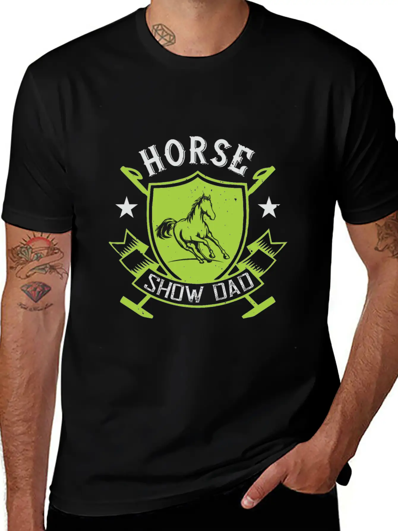 Horse Show Dad Stylish Everyday T-Shirt – Unisex Basic Cotton Tee