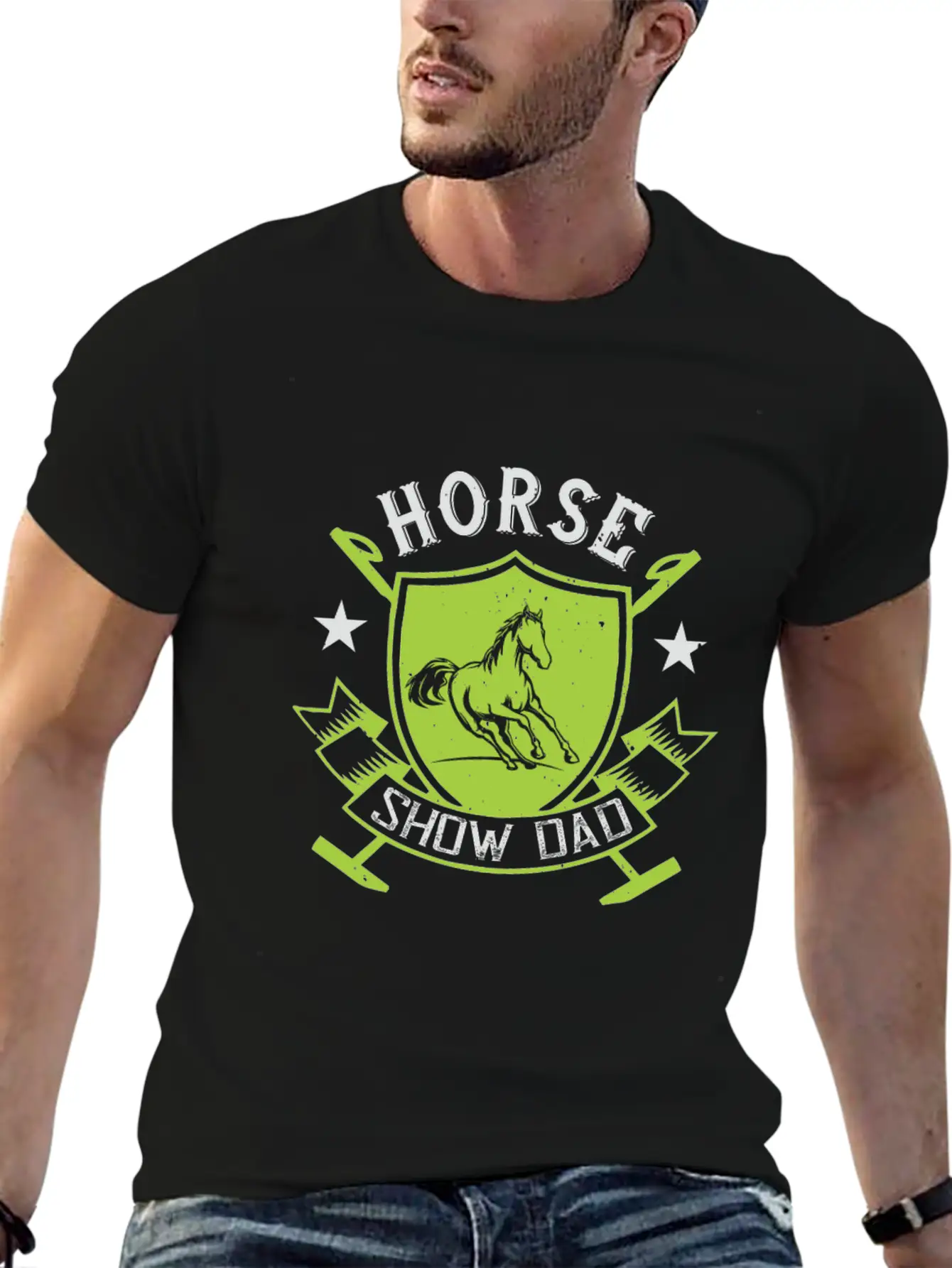Horse Show Dad Stylish Everyday T-Shirt – Unisex Basic Cotton Tee