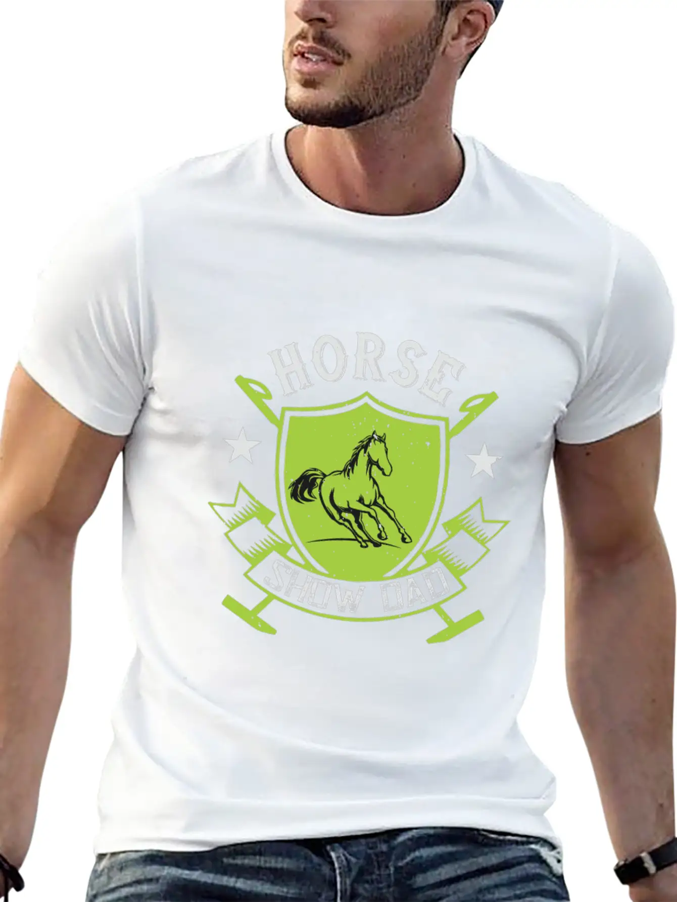 Horse Show Dad Stylish Everyday T-Shirt – Unisex Basic Cotton Tee