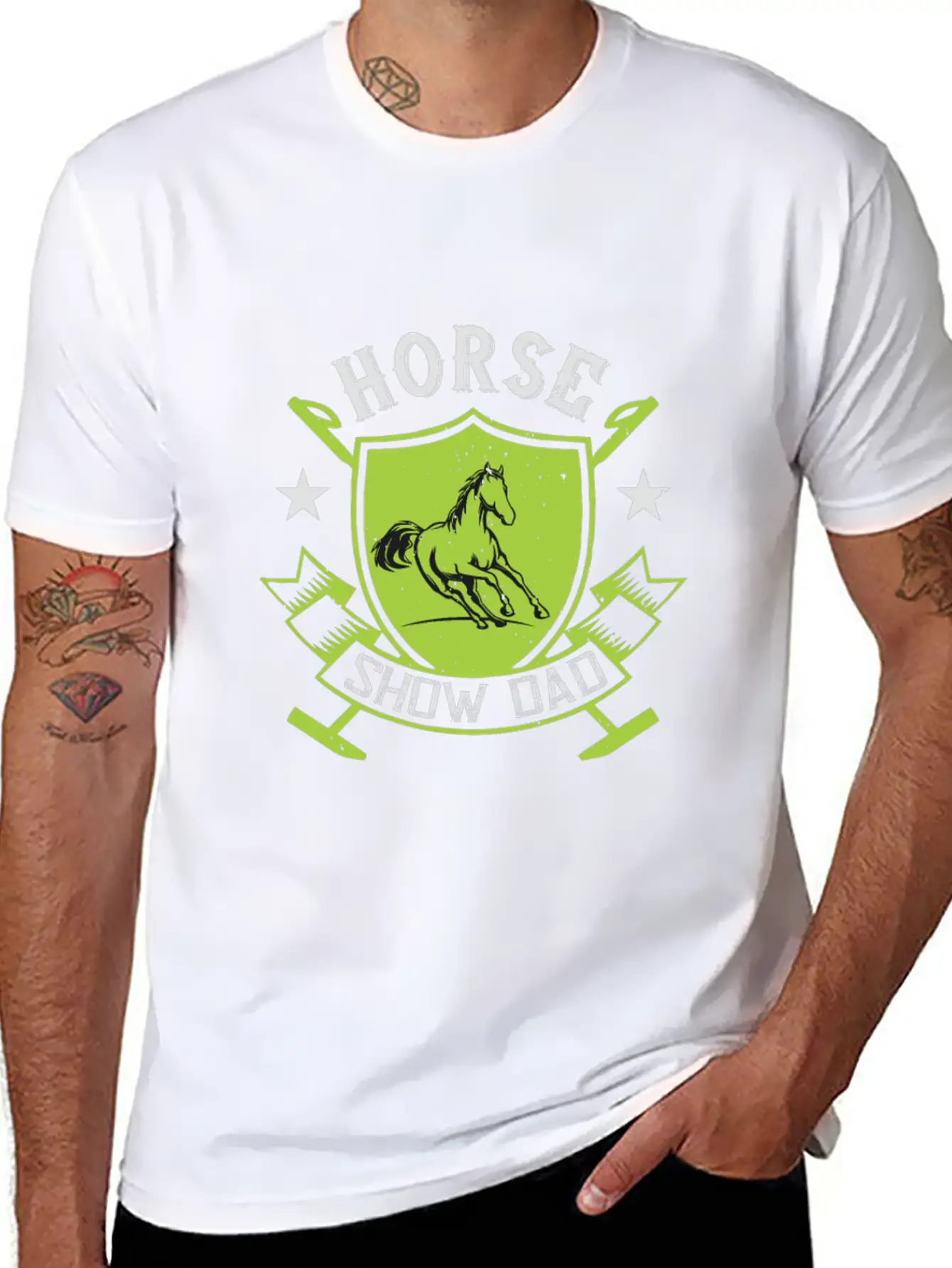 Horse Show Dad Stylish Everyday T-Shirt – Unisex Basic Cotton Tee