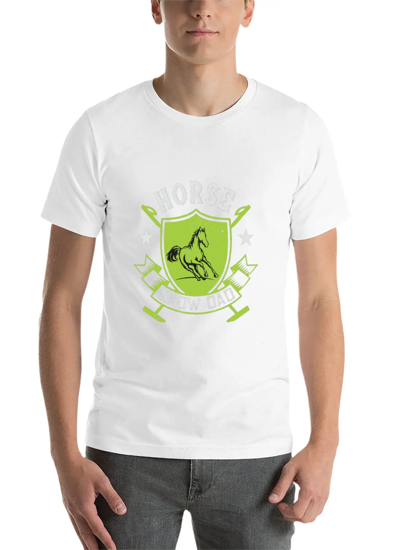 Horse Show Dad Stylish Everyday T-Shirt – Unisex Basic Cotton Tee