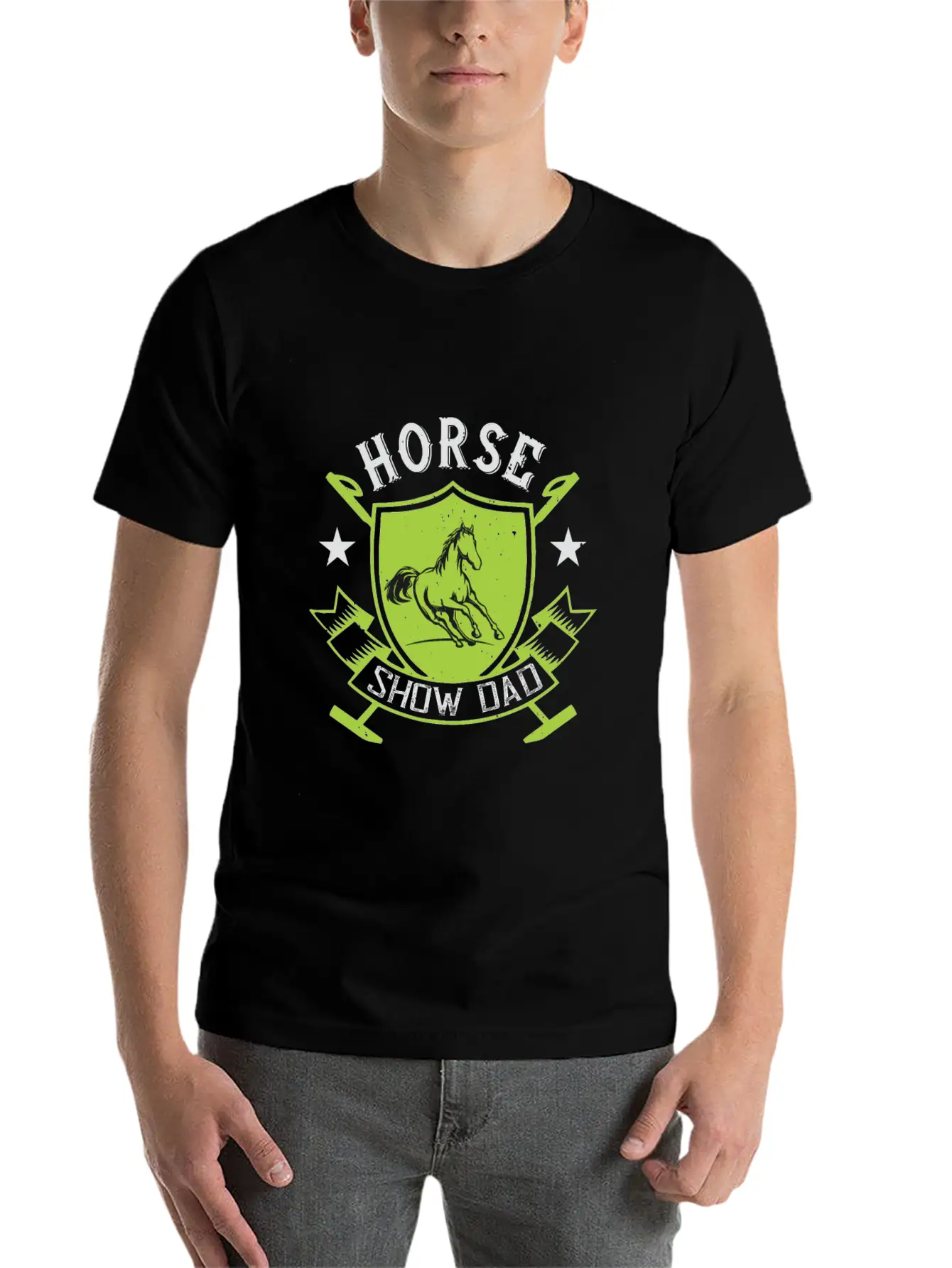 Horse Show Dad Stylish Everyday T-Shirt – Unisex Basic Cotton Tee