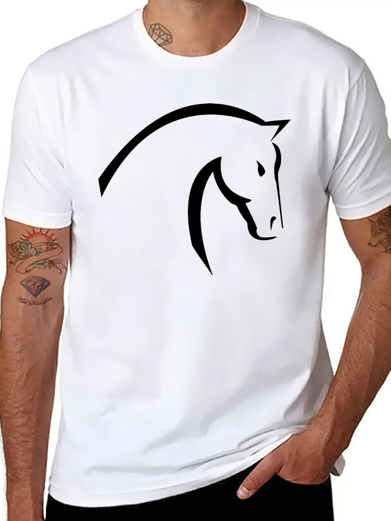 Horse Unisex Casual T-Shirt – Clean Design For Daily Comfort
