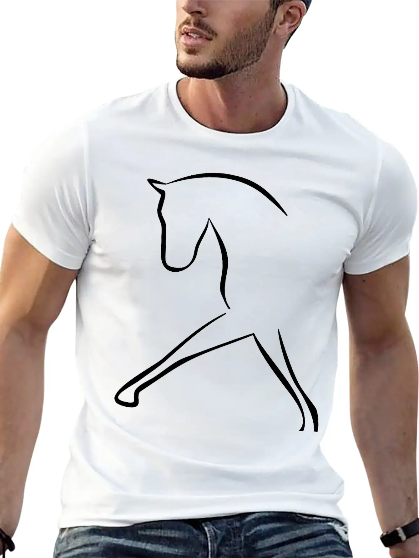 Horse Unisex Short Sleeve Soft Cotton T-Shirt – Casual Everyday Wear