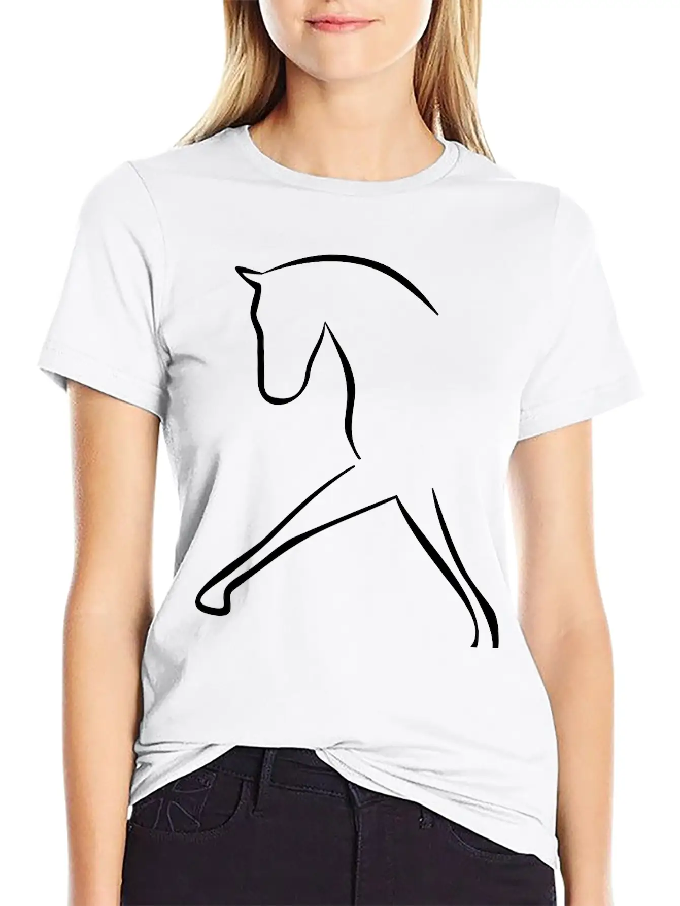 Horse Unisex Short Sleeve Soft Cotton T-Shirt – Casual Everyday Wear