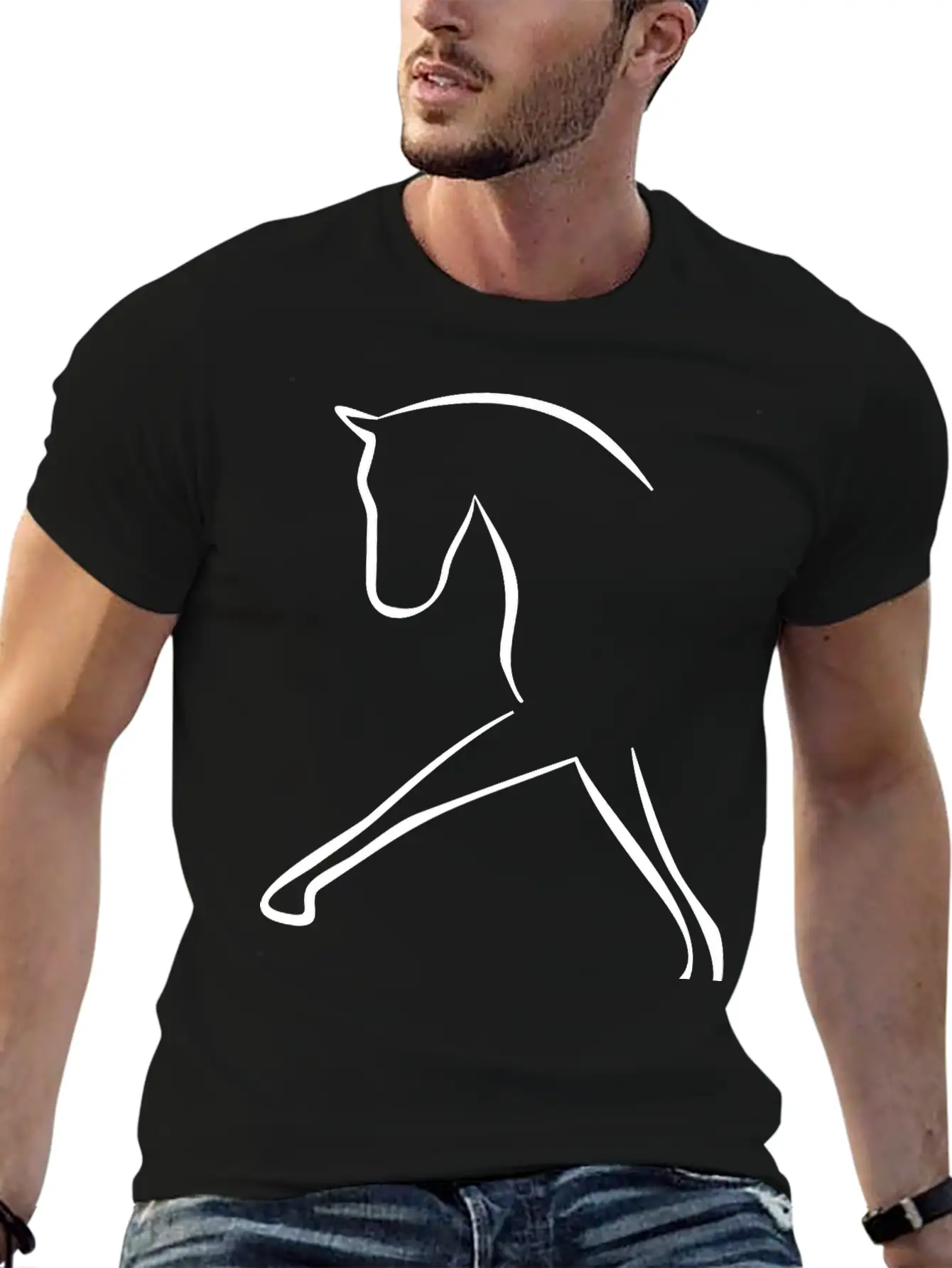 Horse Unisex Short Sleeve Soft Cotton T-Shirt – Casual Everyday Wear