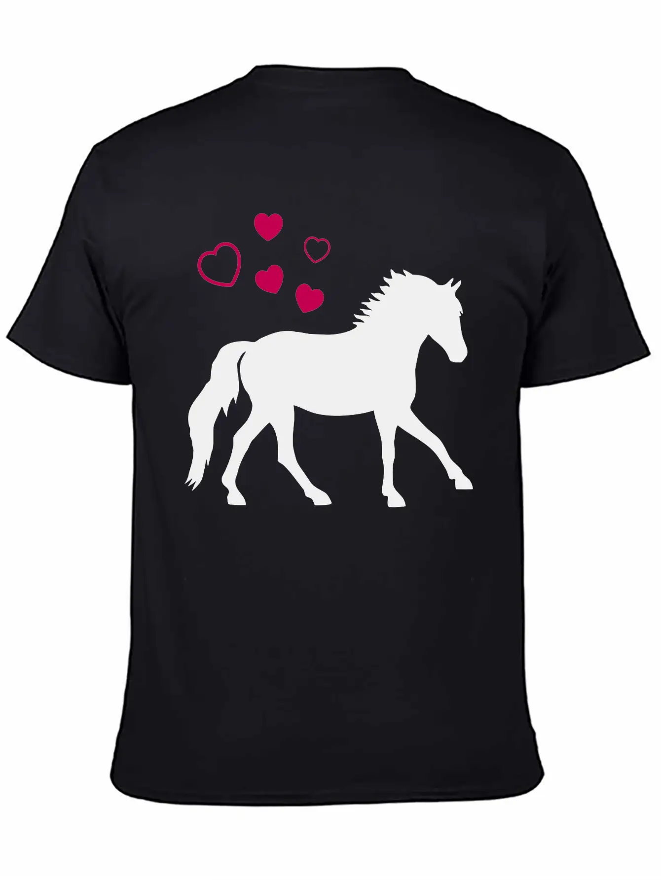 Horse With Hearts Basic Graphic T-Shirt – Daily Comfort In Soft Cotton