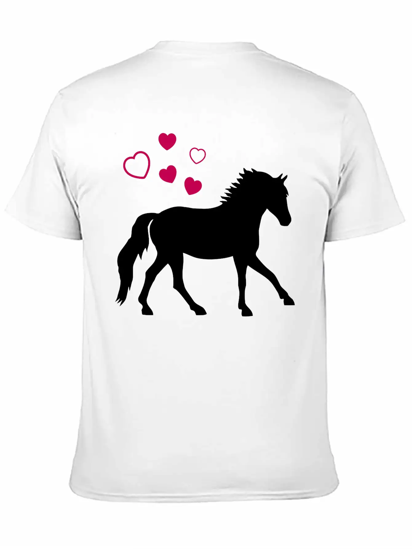 Horse With Hearts Basic Graphic T-Shirt – Daily Comfort In Soft Cotton