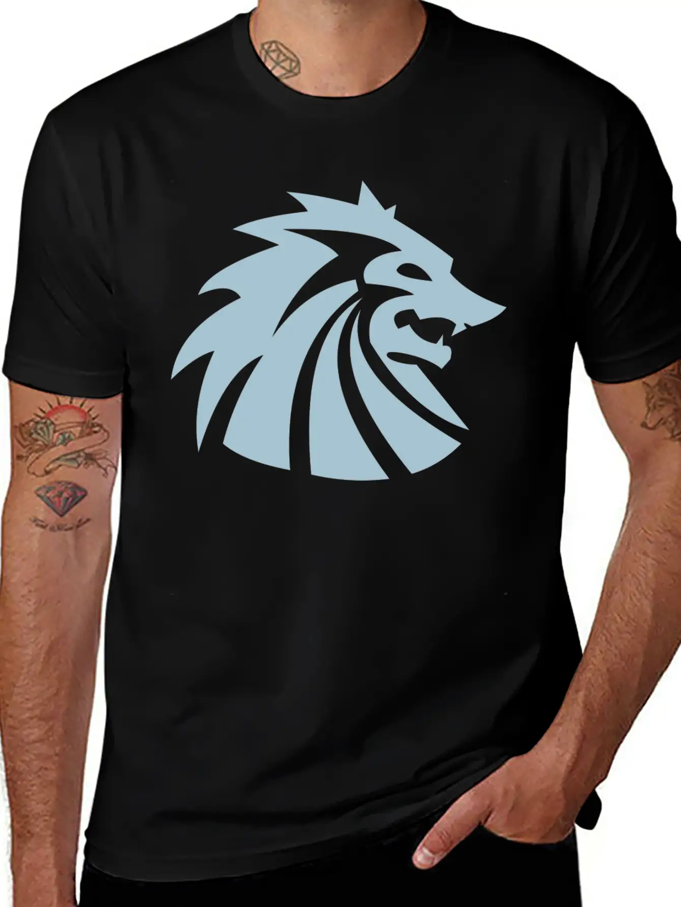Horse Wolf Unisex Short Sleeve Soft Cotton T-Shirt – Casual Everyday Wear