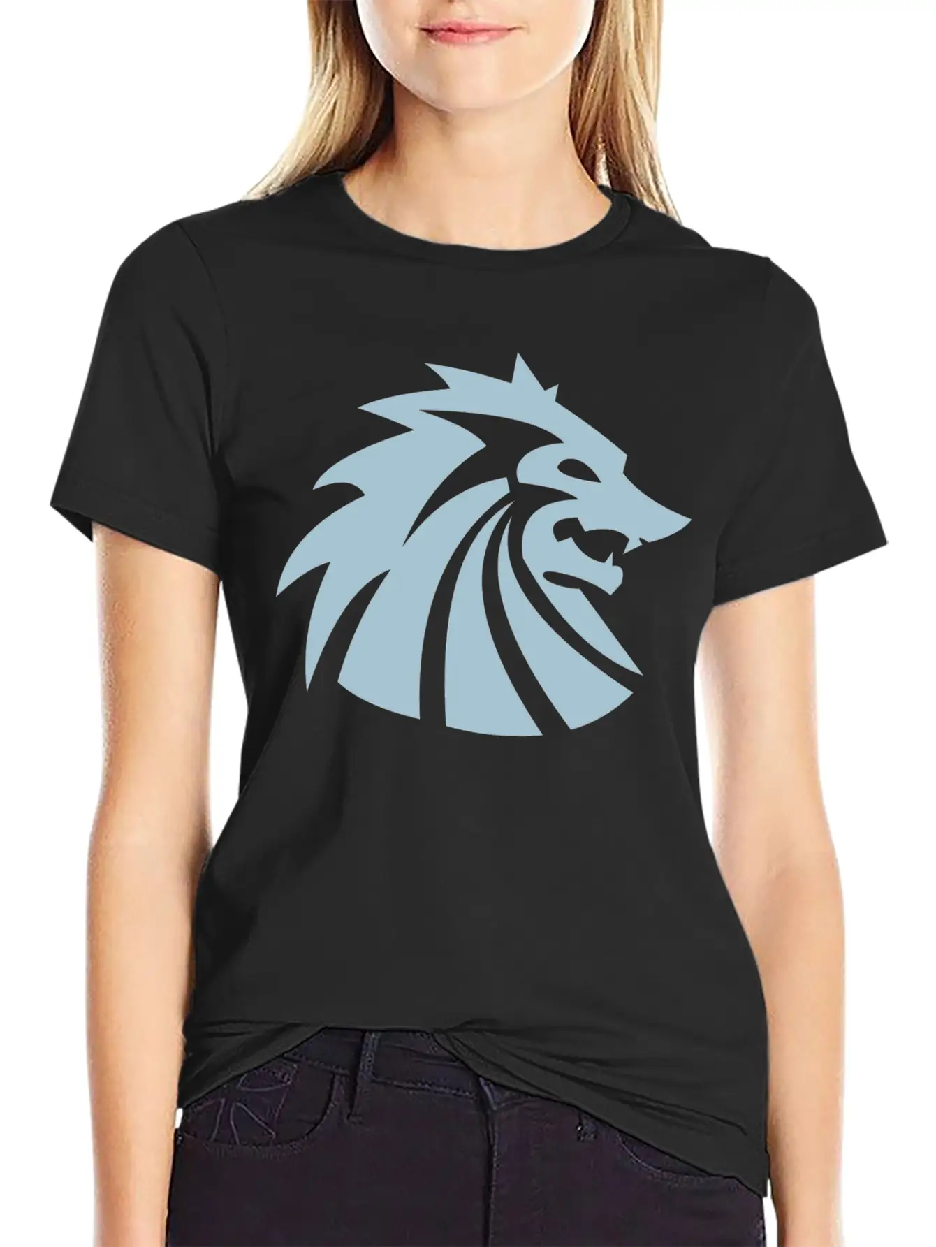 Horse Wolf Unisex Short Sleeve Soft Cotton T-Shirt – Casual Everyday Wear