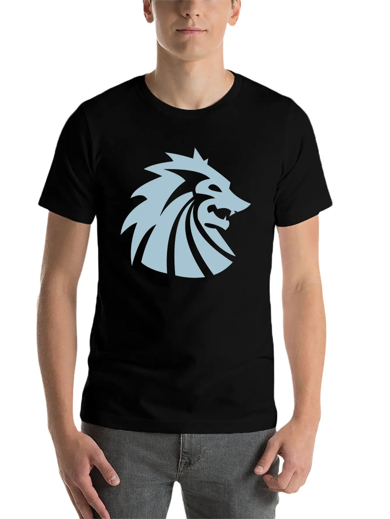 Horse Wolf Unisex Short Sleeve Soft Cotton T-Shirt – Casual Everyday Wear