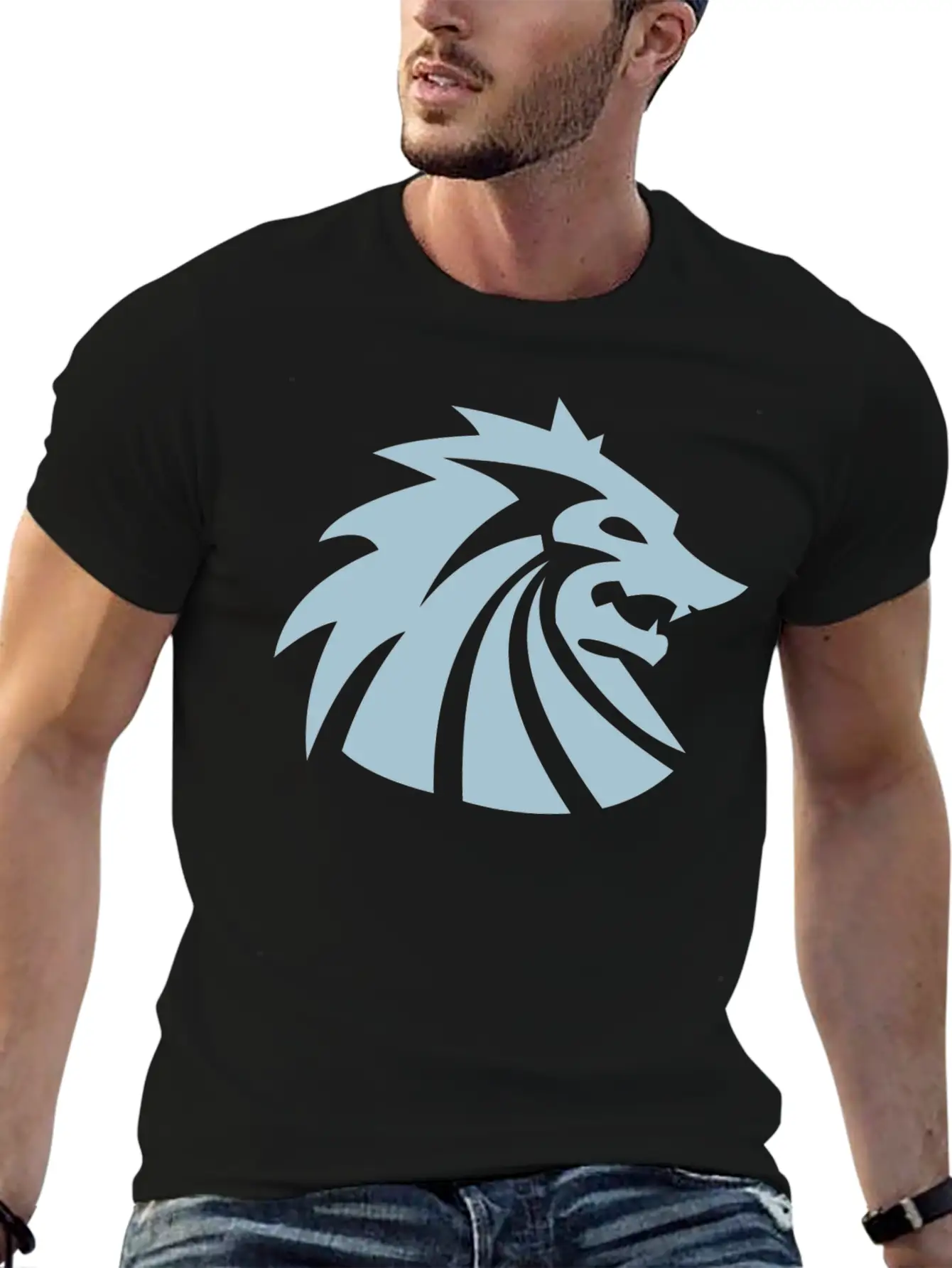 Horse Wolf Unisex Short Sleeve Soft Cotton T-Shirt – Casual Everyday Wear
