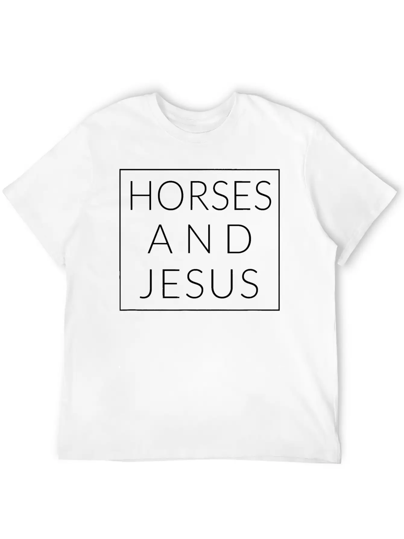 Horses And Jesus Fun Christian Horse Minimal Pony Unisex Casual T-Shirt – Clean Design For Daily Comfort