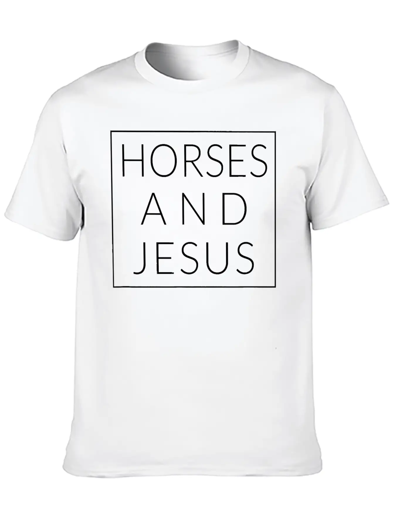 Horses And Jesus Fun Christian Horse Minimal Pony Unisex Casual T-Shirt – Clean Design For Daily Comfort