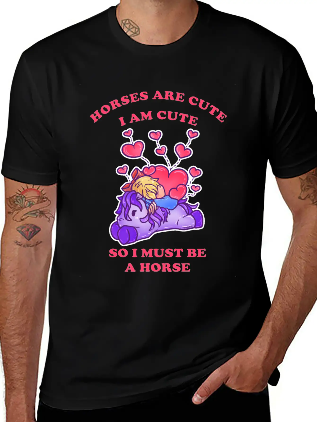 Horses Are Cute I Am Cute So I Must Be A Horse Comfortable Minimalist Graphic Tee – Summer Style Essential