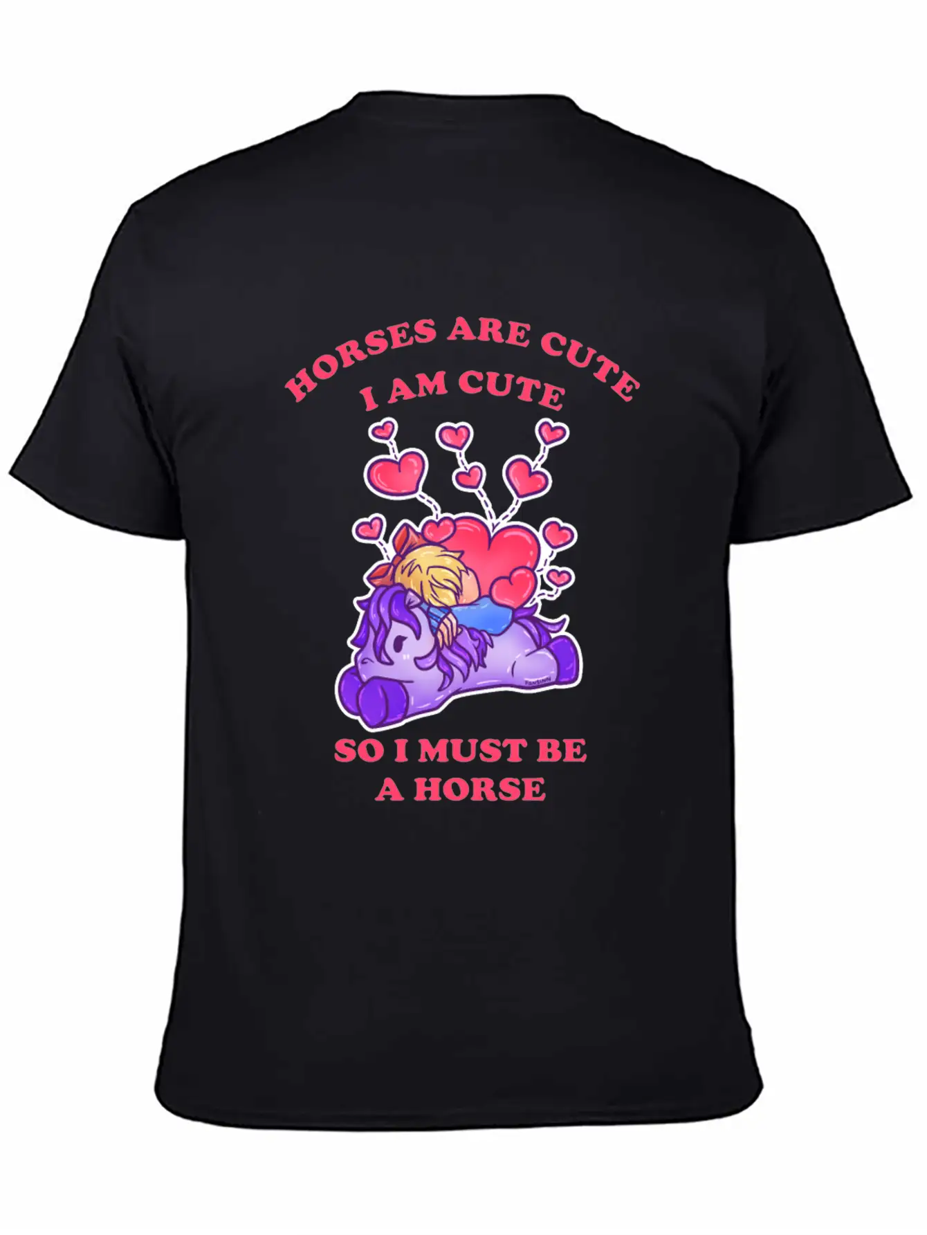 Horses Are Cute I Am Cute So I Must Be A Horse Comfortable Minimalist Graphic Tee – Summer Style Essential