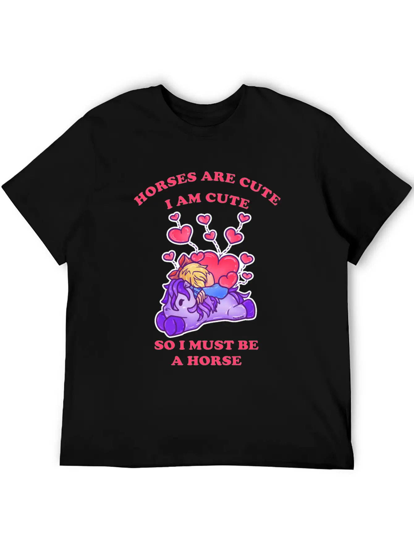 Horses Are Cute I Am Cute So I Must Be A Horse Comfortable Minimalist Graphic Tee – Summer Style Essential