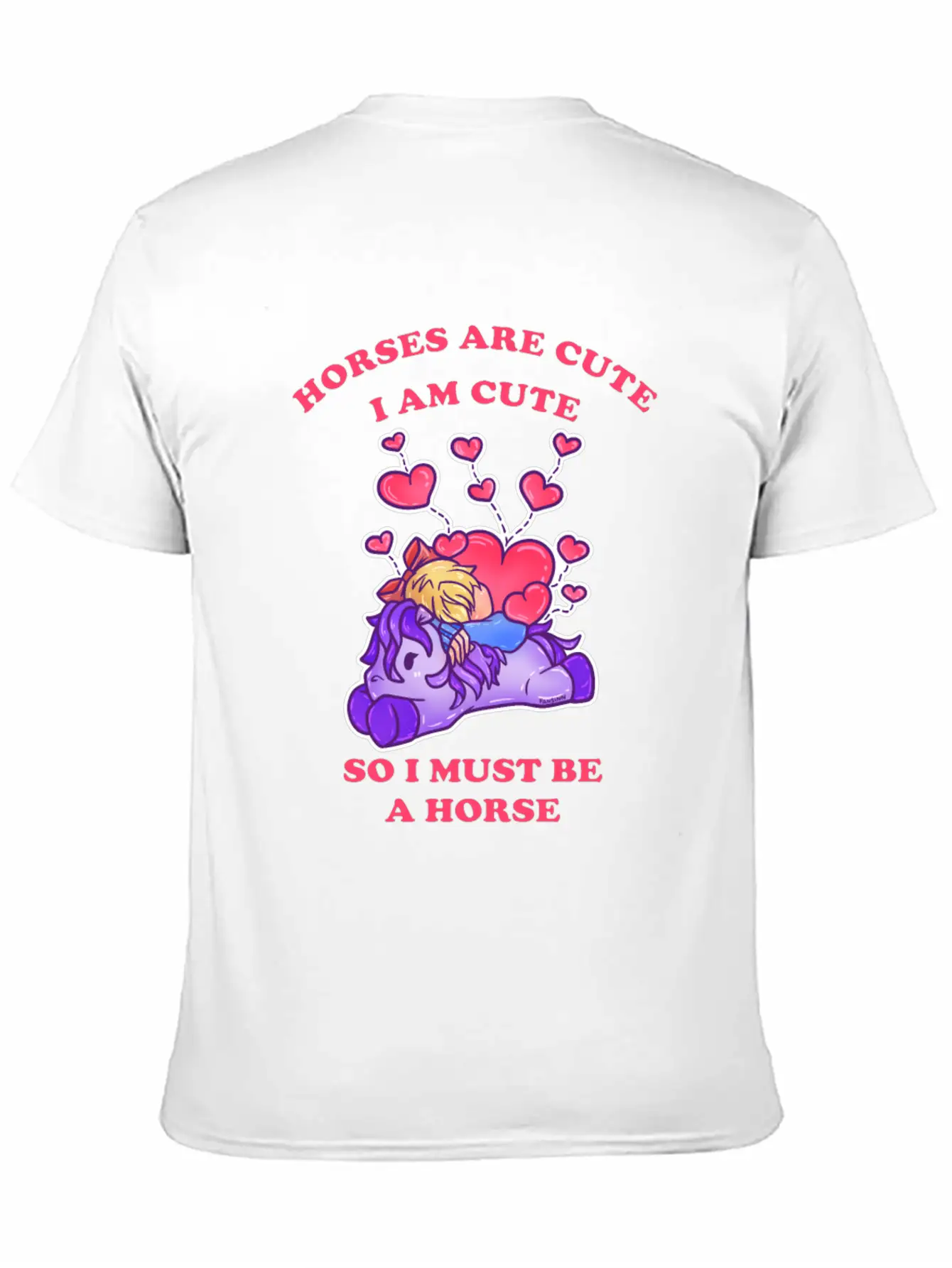 Horses Are Cute I Am Cute So I Must Be A Horse Comfortable Minimalist Graphic Tee – Summer Style Essential