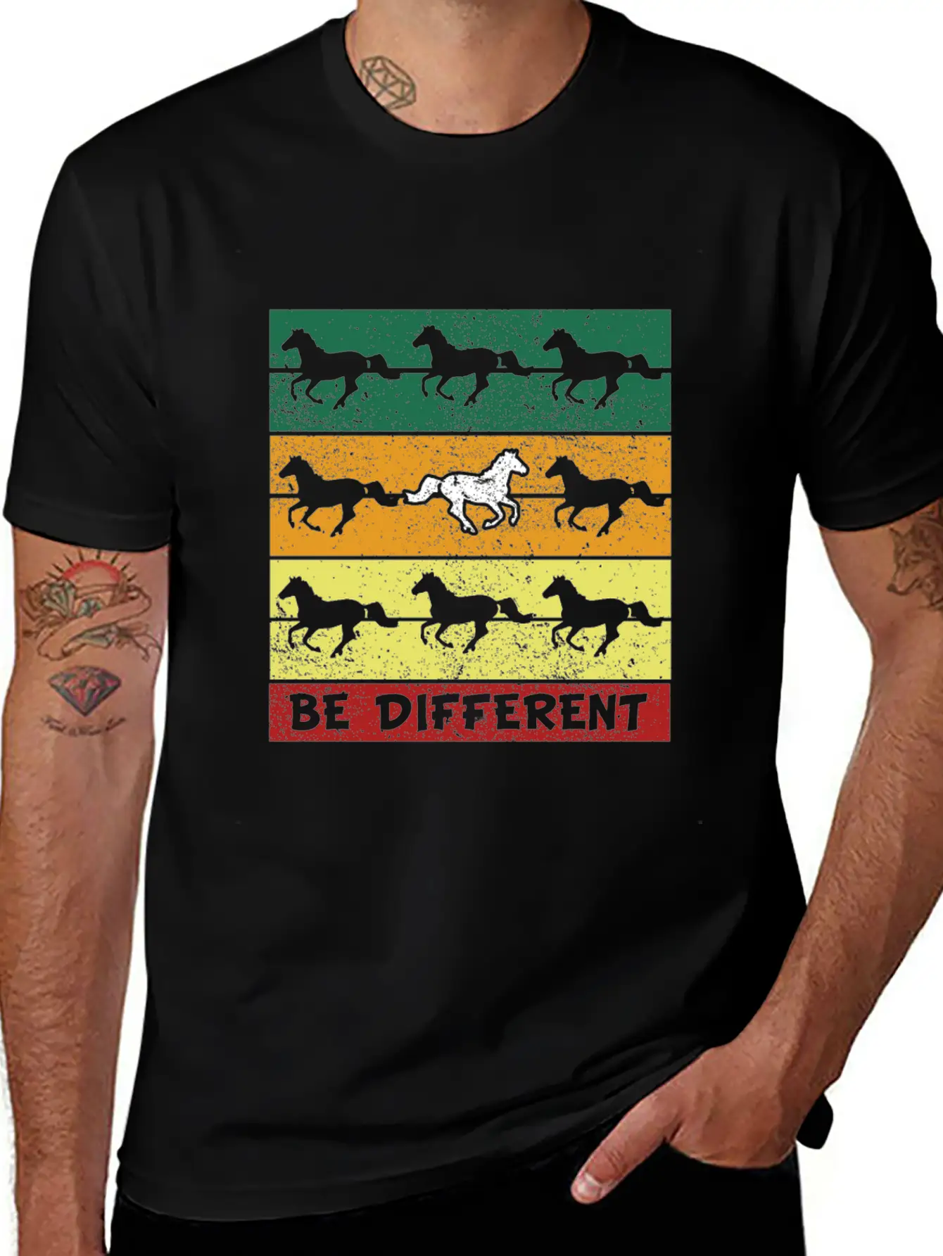 Horses Timeless Short Sleeve Tee – Comfy And Minimalist Design