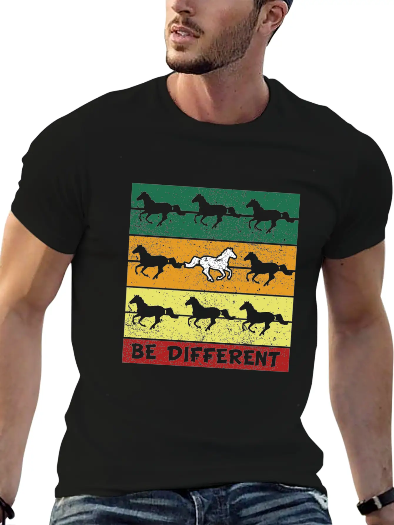 Horses Timeless Short Sleeve Tee – Comfy And Minimalist Design