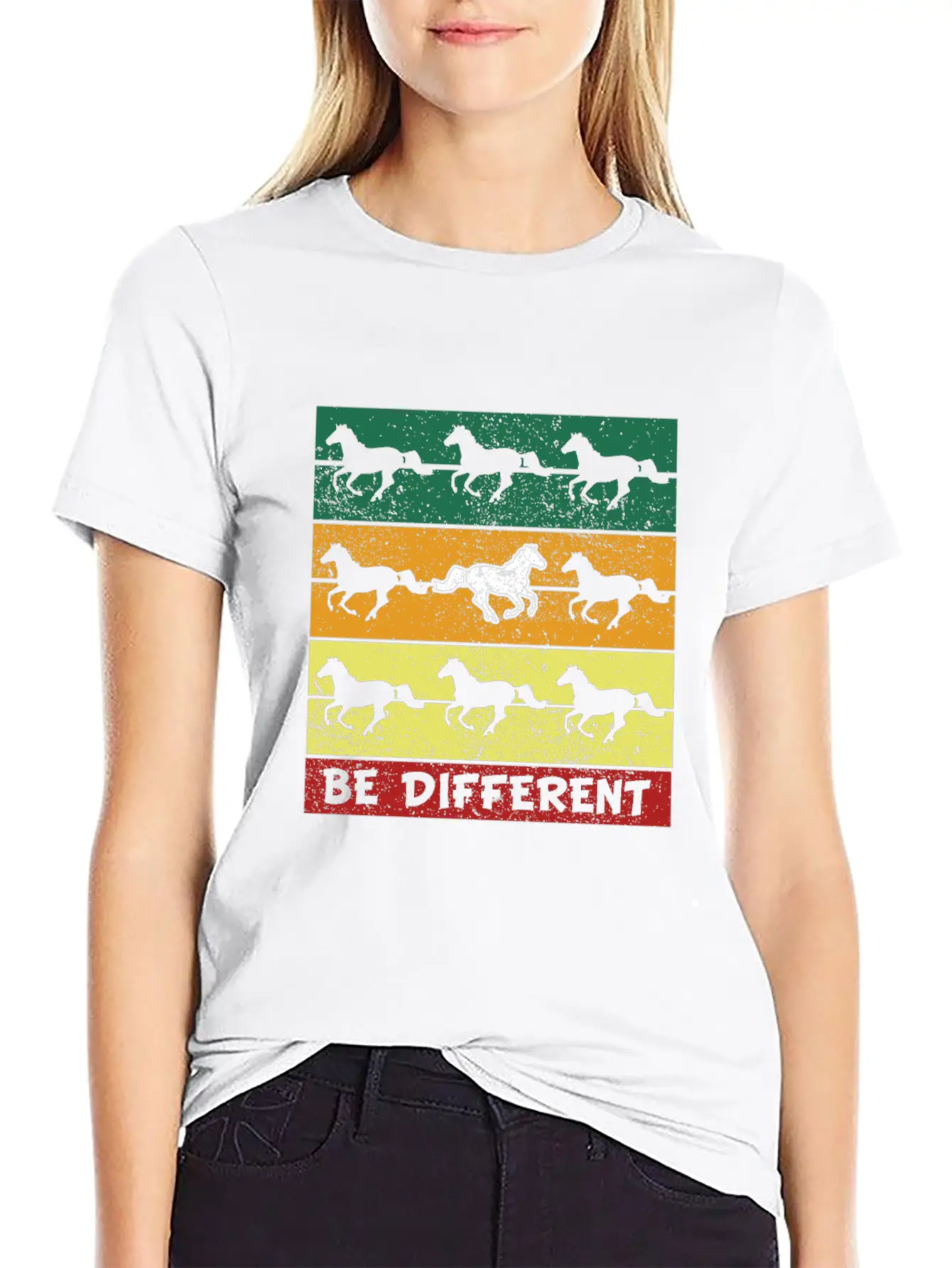 Horses Timeless Short Sleeve Tee – Comfy And Minimalist Design