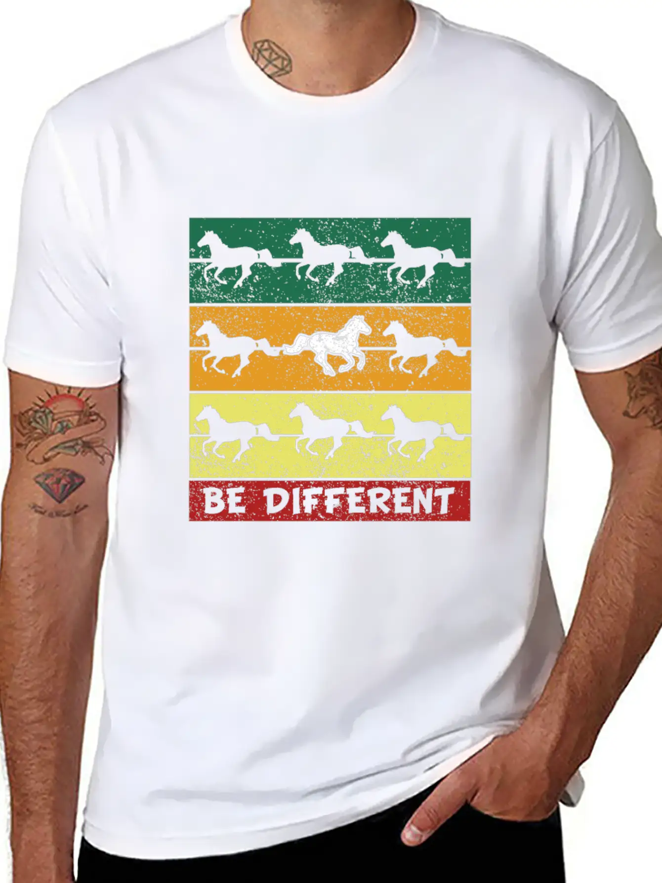 Horses Timeless Short Sleeve Tee – Comfy And Minimalist Design