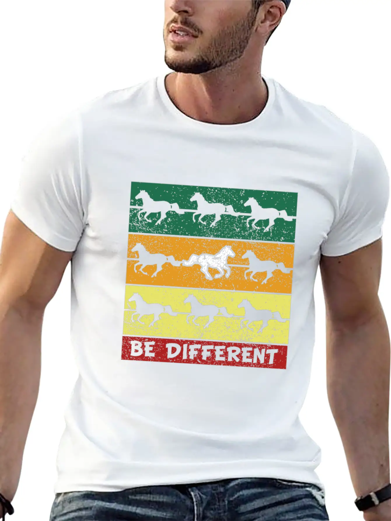 Horses Timeless Short Sleeve Tee – Comfy And Minimalist Design