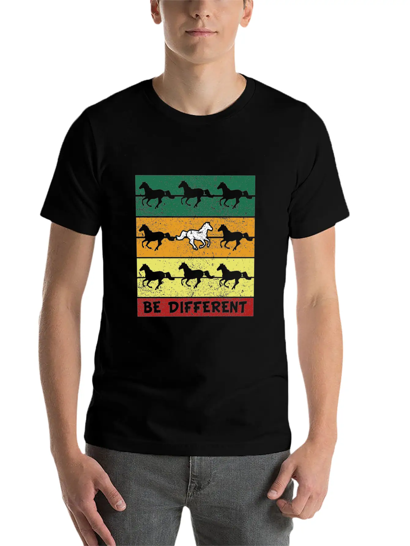 Horses Timeless Short Sleeve Tee – Comfy And Minimalist Design