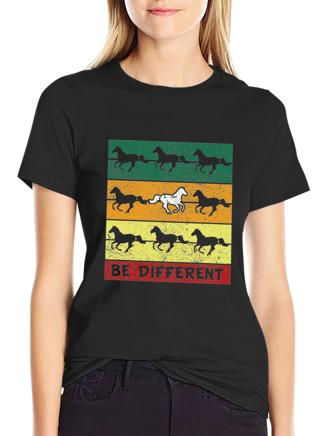Horses Timeless Short Sleeve Tee – Comfy And Minimalist Design