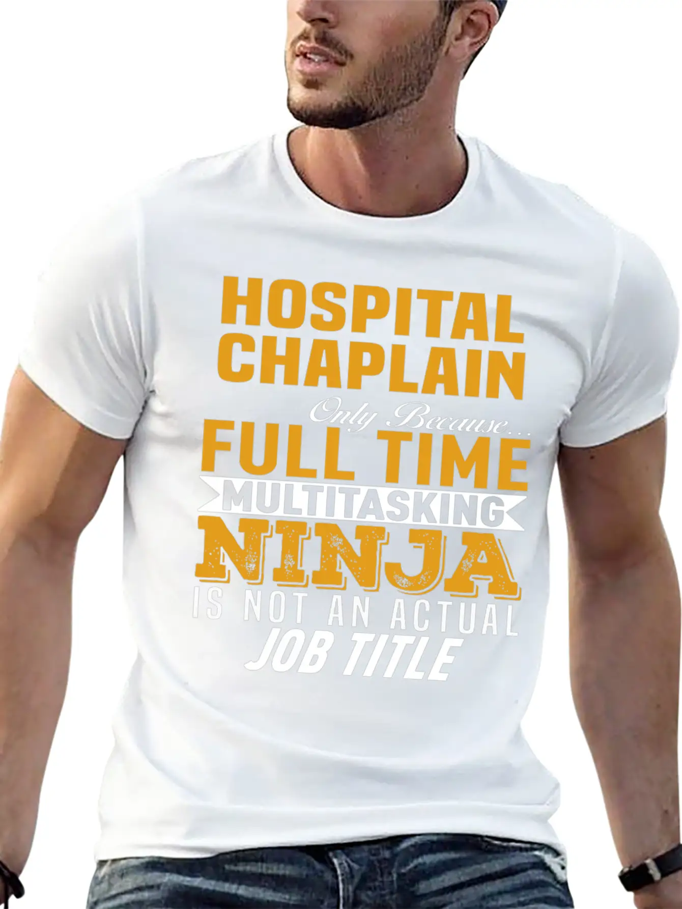 Hospital Chaplain Unisex Short Sleeve Soft Cotton T-Shirt – Casual Everyday Wear