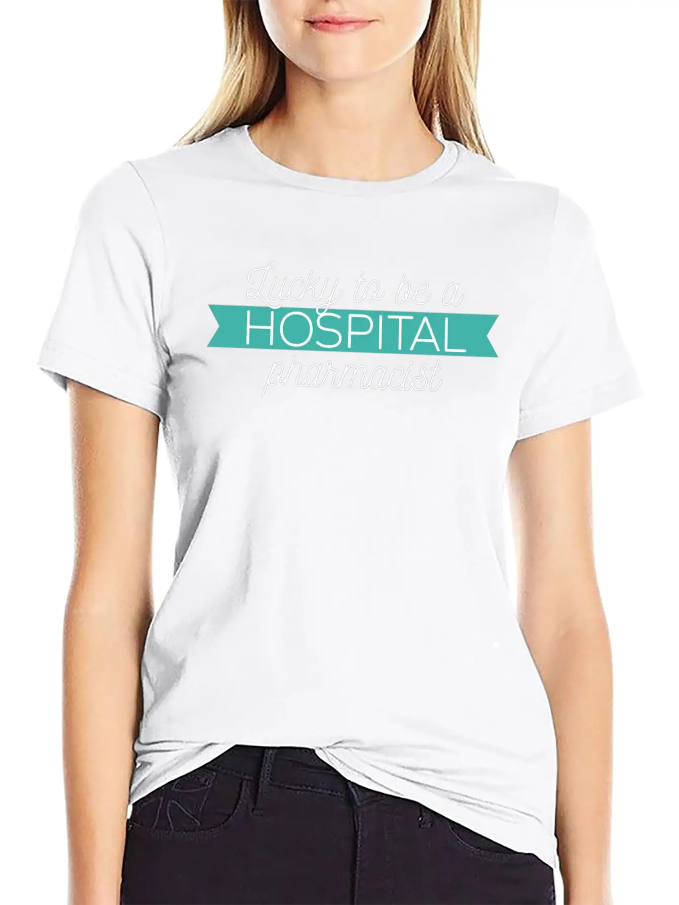 Hospital Pharmacist - Lucky To Be A Hospital Pharm Comfortable Minimalist Graphic Tee – Summer Style Essential