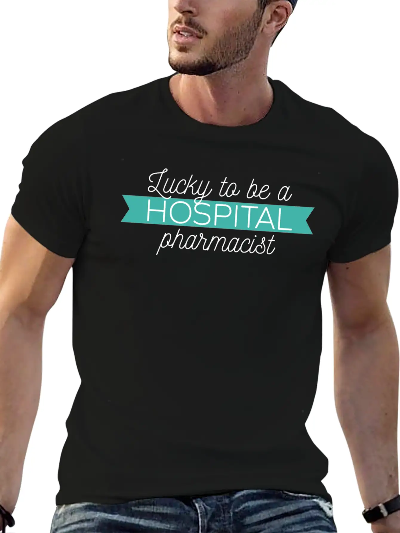 Hospital Pharmacist - Lucky To Be A Hospital Pharm Comfortable Minimalist Graphic Tee – Summer Style Essential