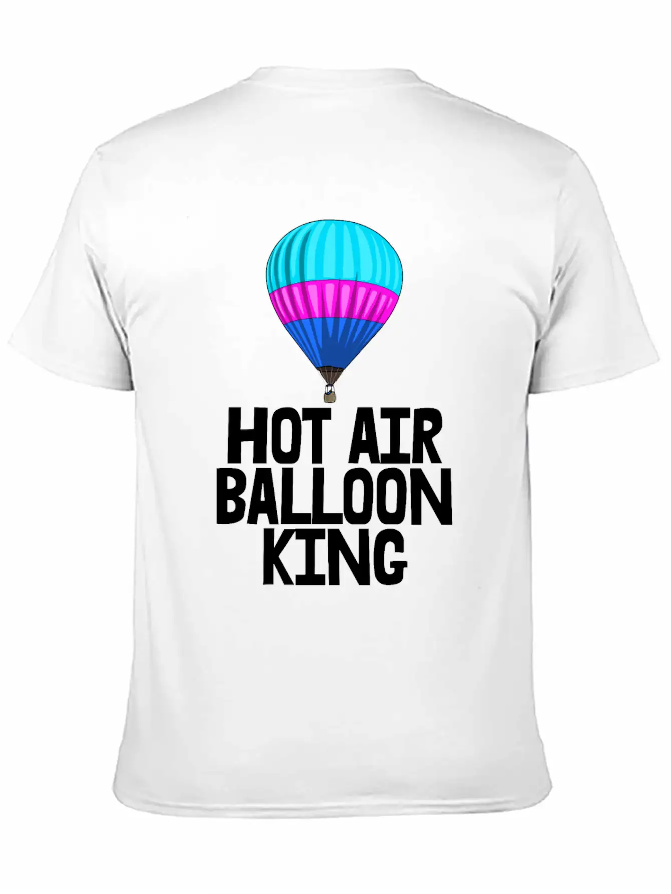 Hot Air Balloon King Unisex Short Sleeve Soft Cotton T-Shirt – Casual Everyday Wear